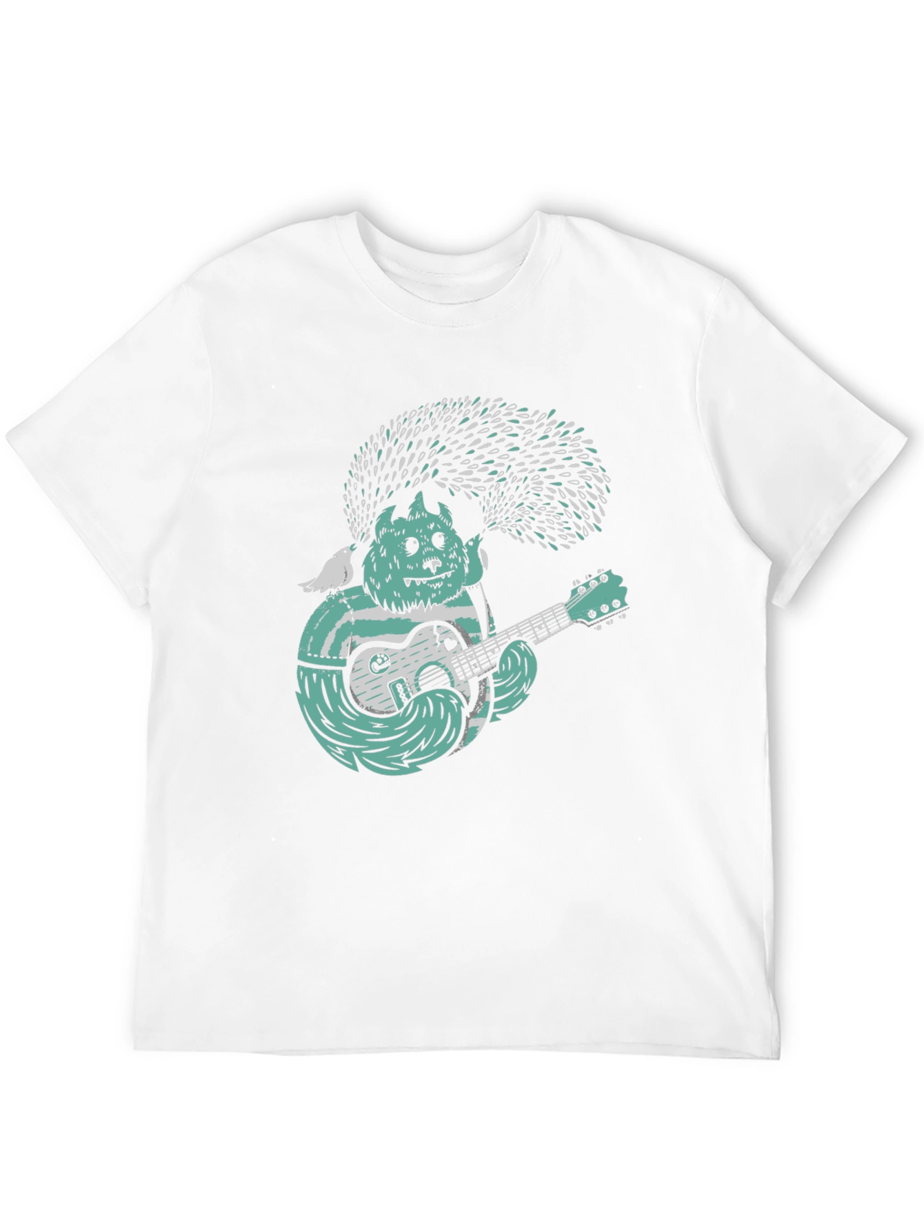 Monster Musician Graphic Tee - Black Cotton T-Shirt