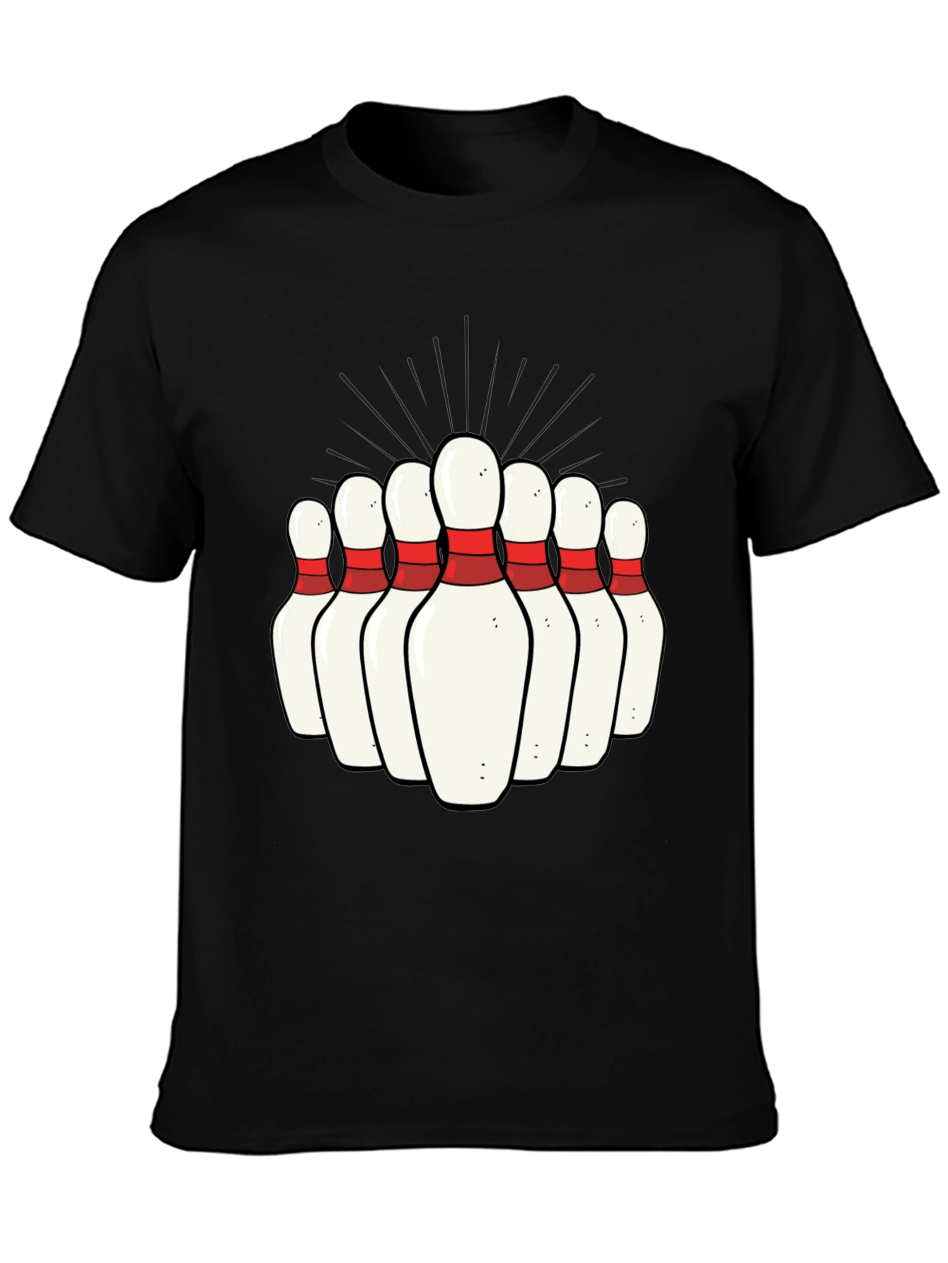 Bowling Pins Graphic Tee - Strike Style!