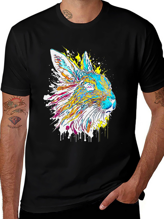 Psychedelic Rabbit Graphic T-Shirt