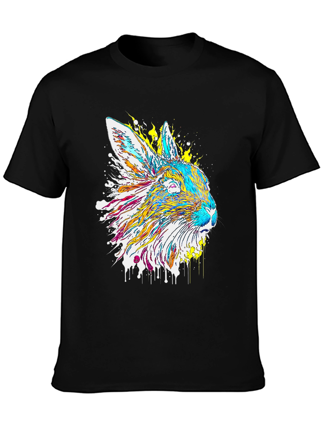 Psychedelic Rabbit Graphic T-Shirt