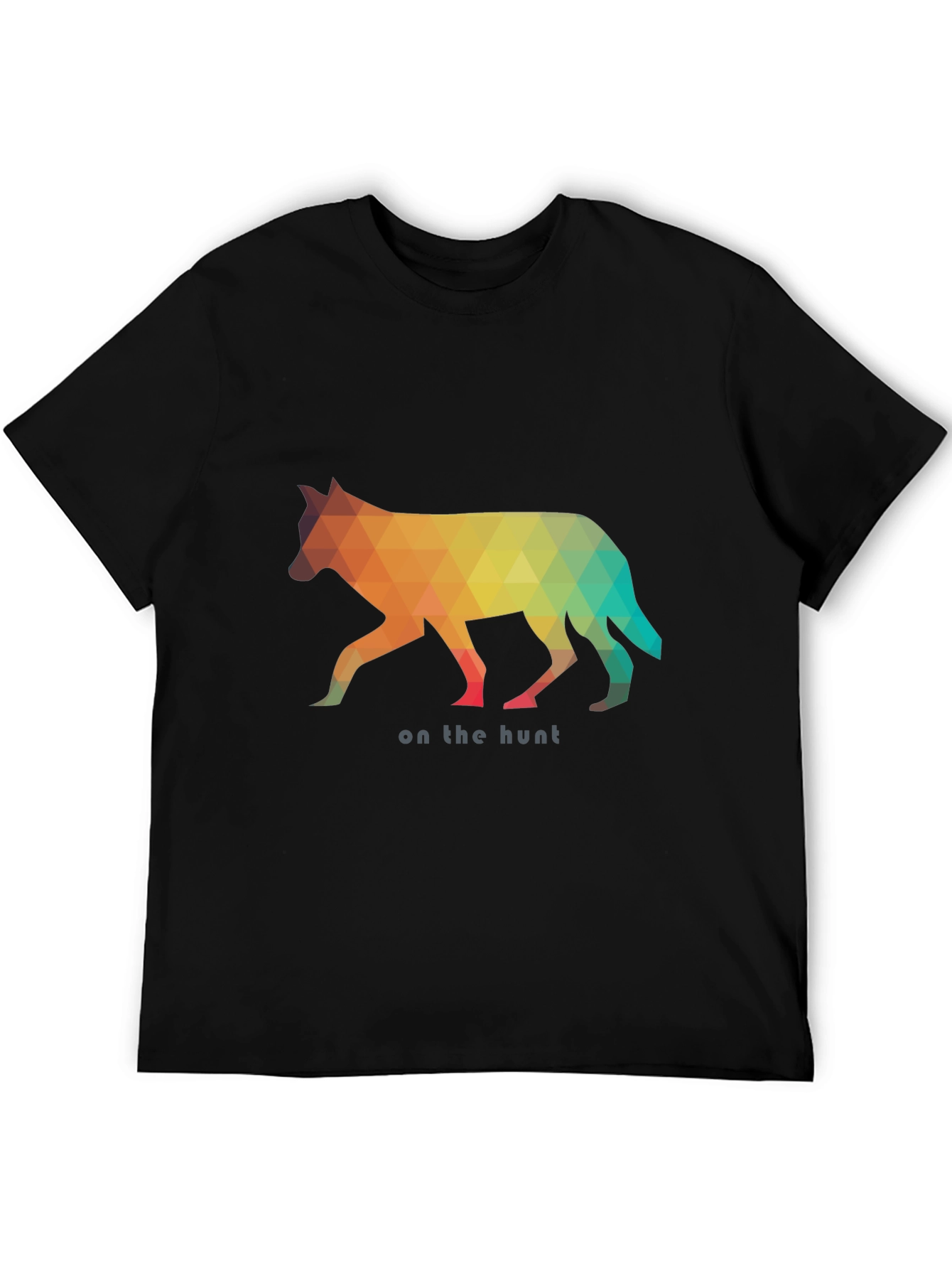 Geometric Wolf Graphic Tee - On the Hunt