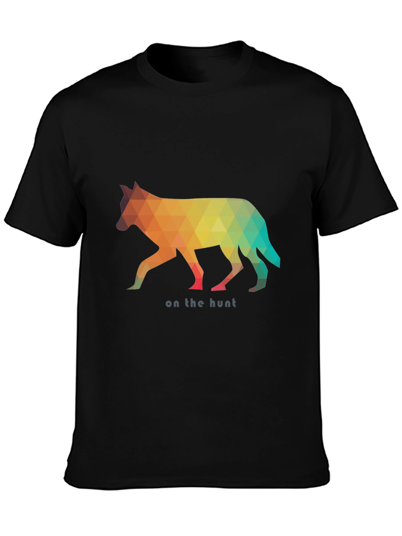 Geometric Wolf Graphic Tee - On the Hunt