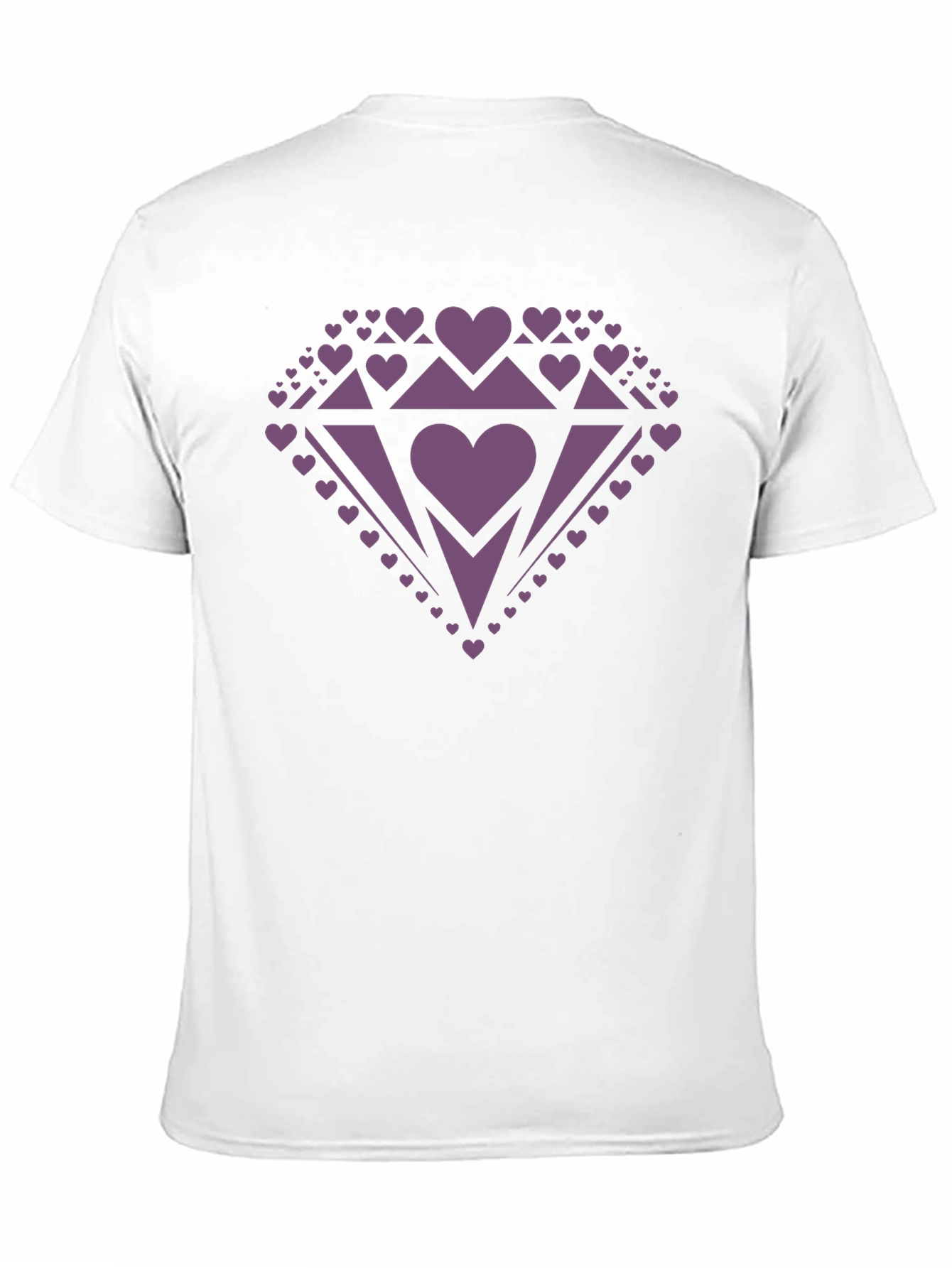 Heart Diamond Graphic Tee - Mens Black Casual Shirt