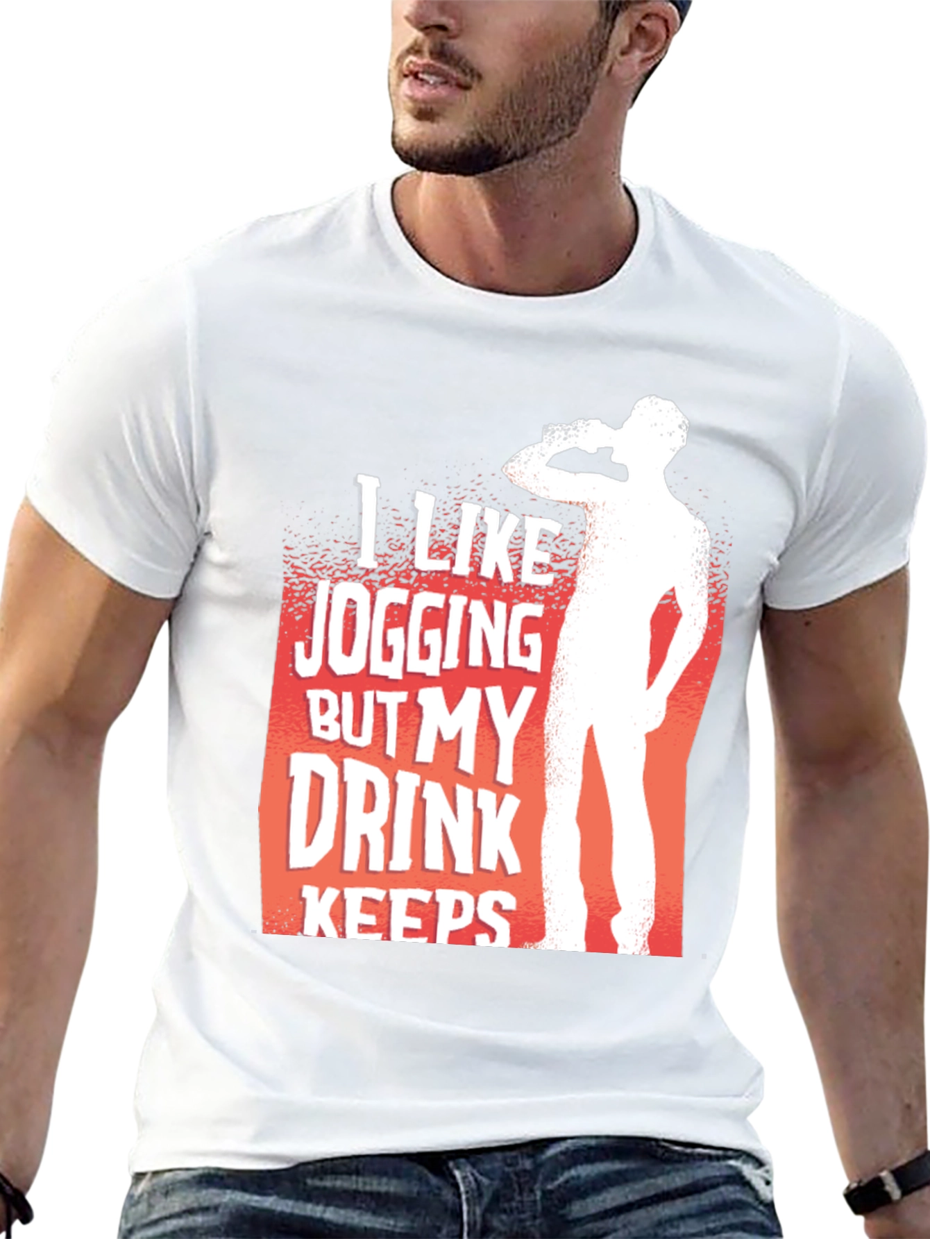 Jogging Drink T-Shirt - Funny Fitness Apparel