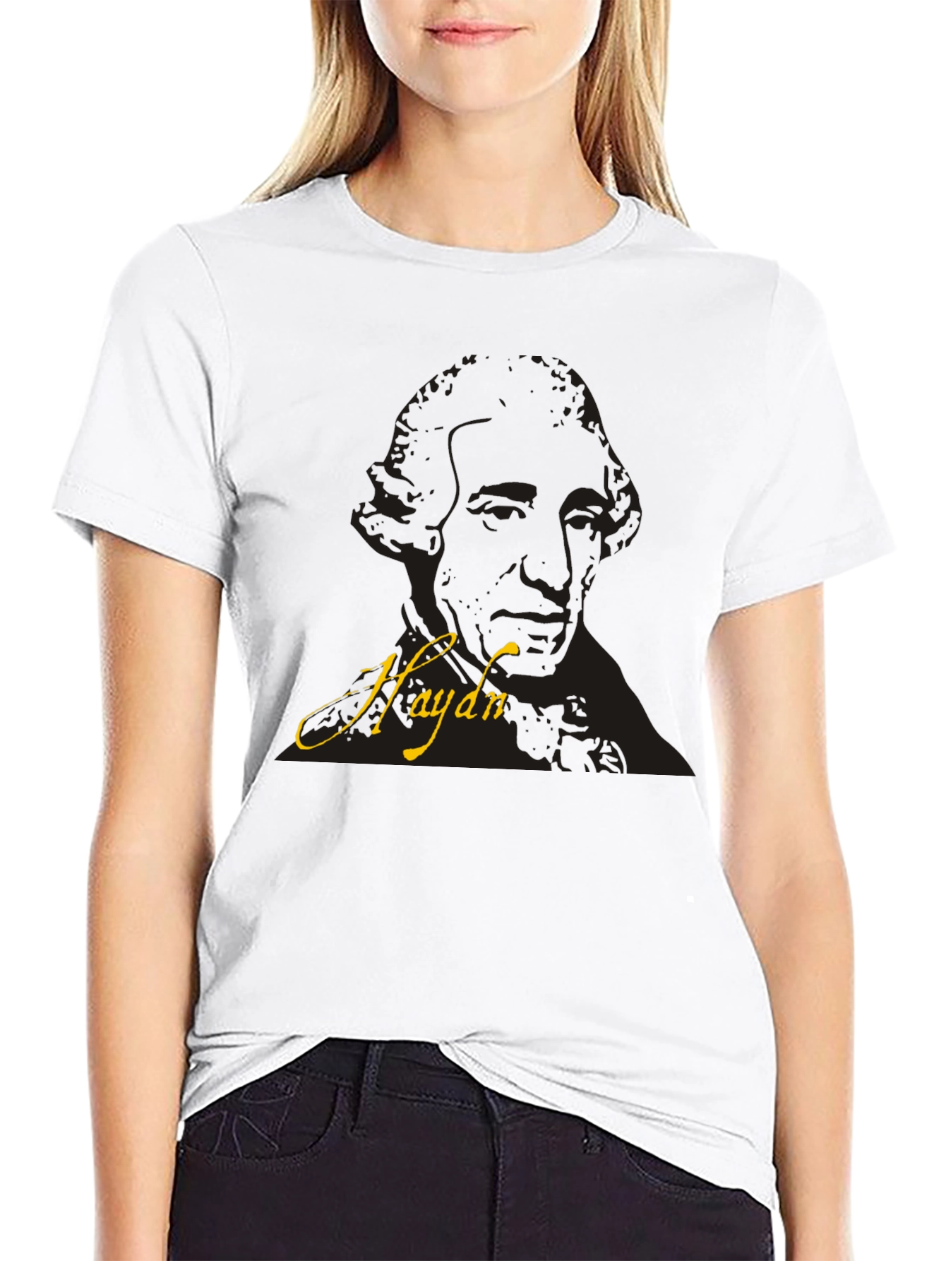 Haydn Graphic Tee - Black Casual T-Shirt