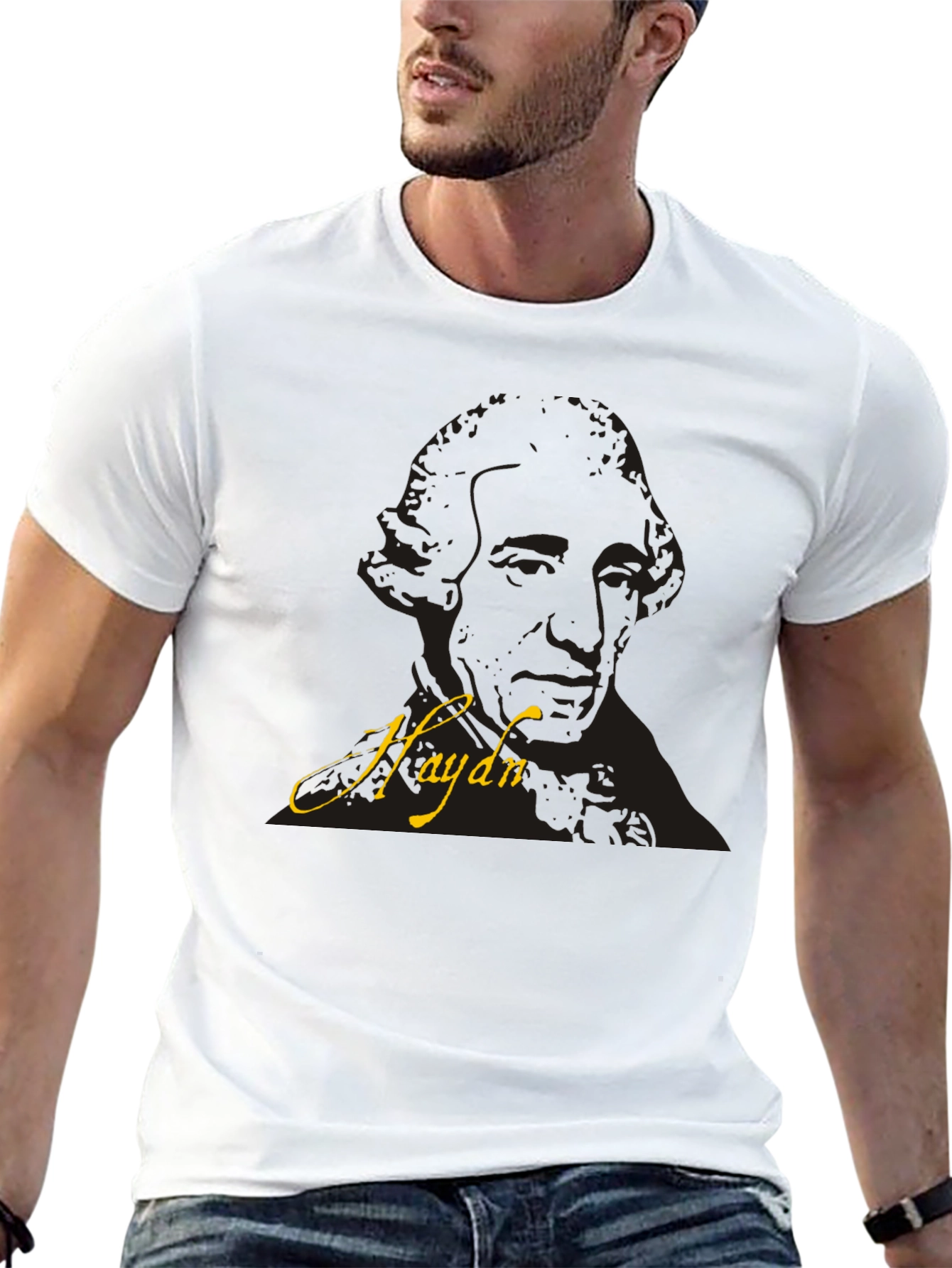 Haydn Graphic Tee - Black Casual T-Shirt