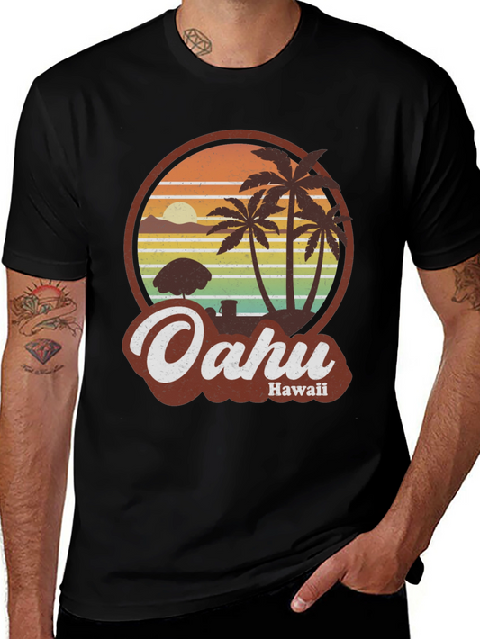 Retro Oahu Hawaii T-Shirt - Island Style Tee