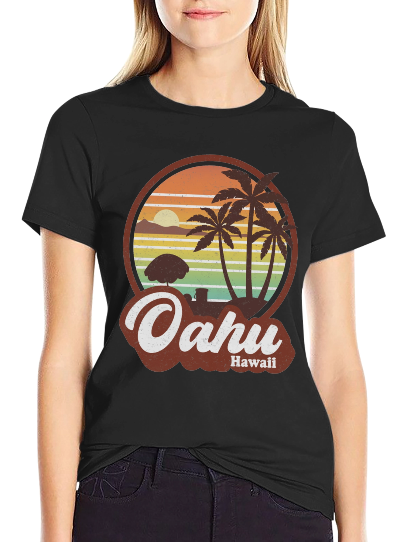 Retro Oahu Hawaii T-Shirt - Island Style Tee