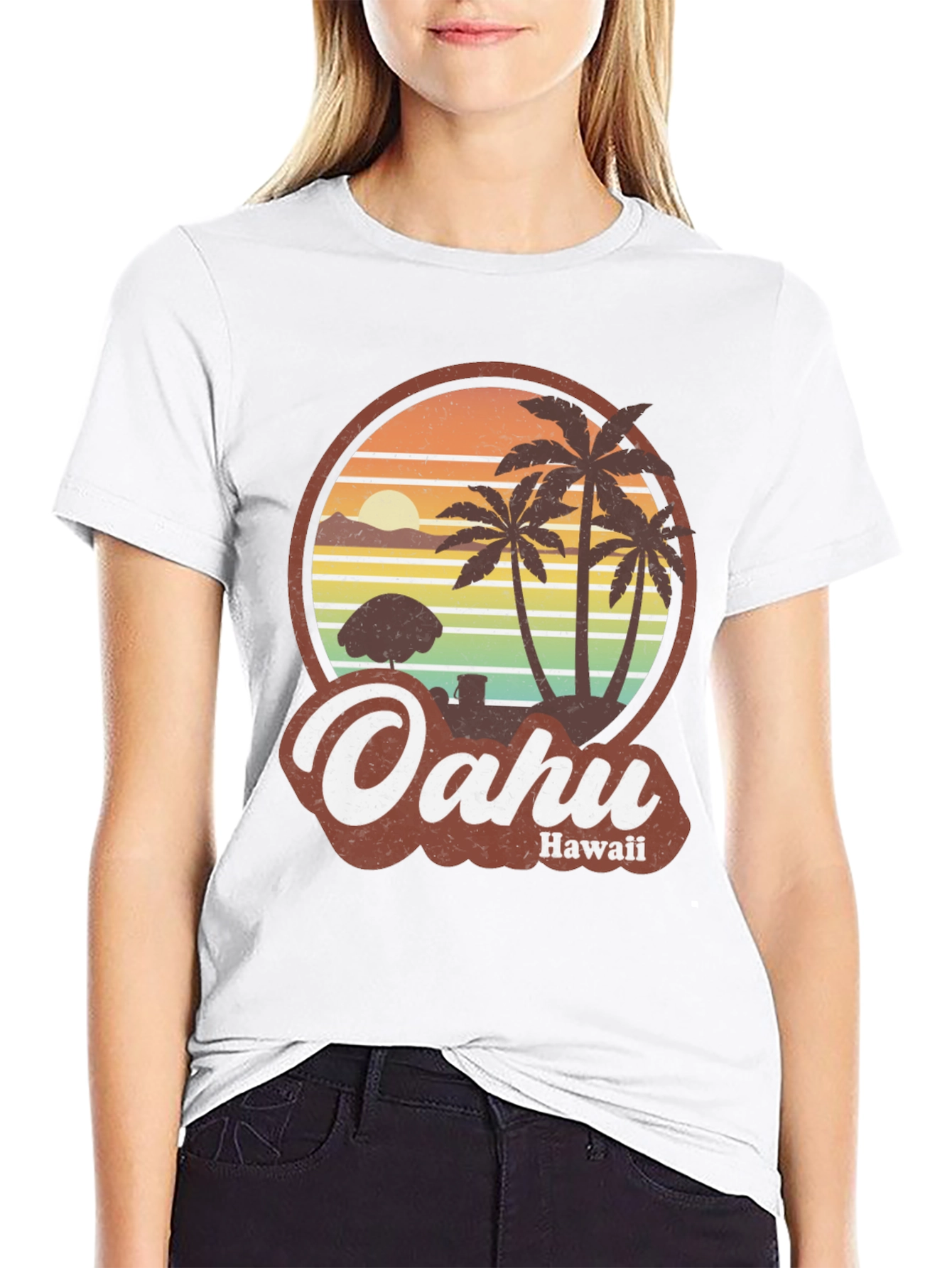 Retro Oahu Hawaii T-Shirt - Island Style Tee