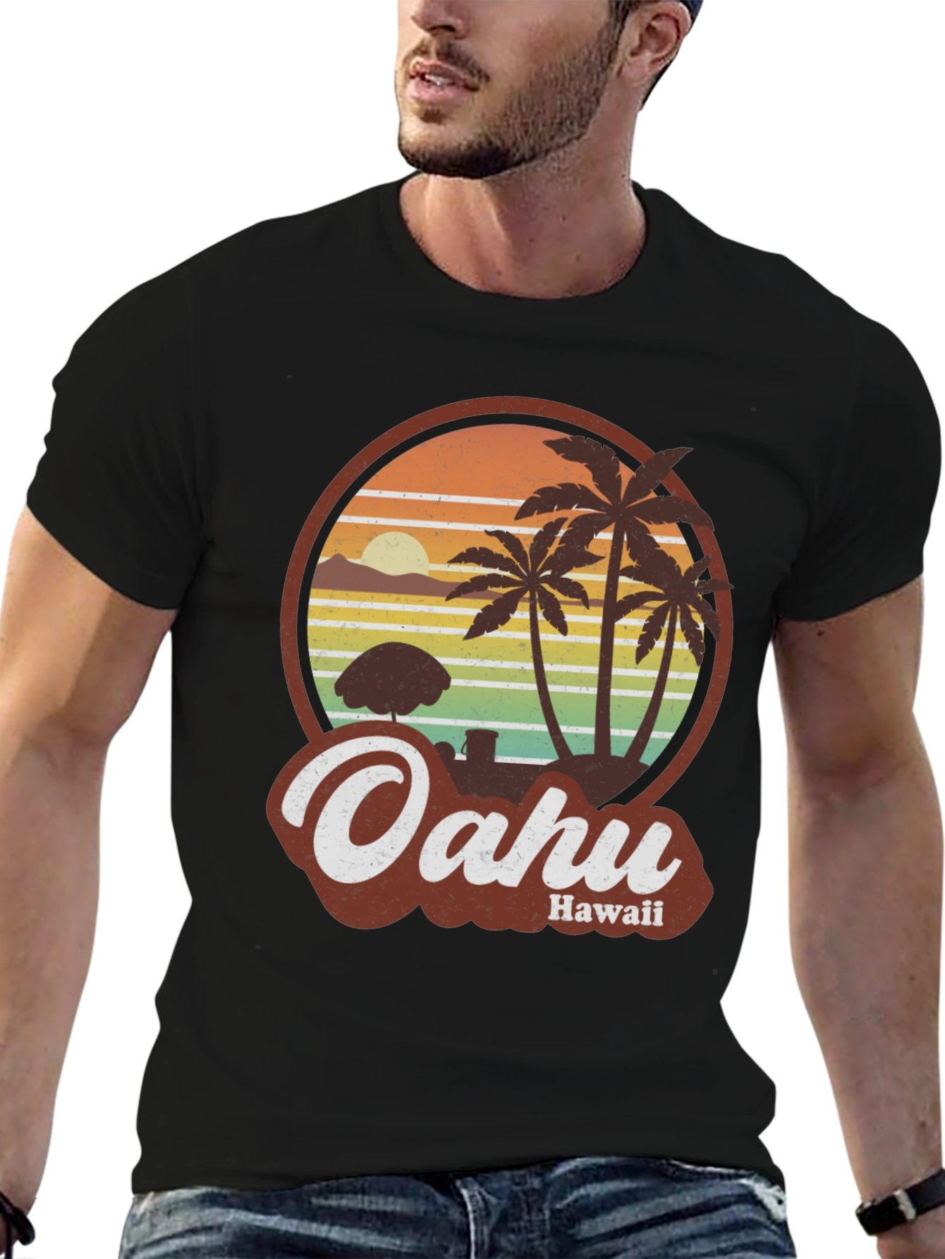 Retro Oahu Hawaii T-Shirt - Island Style Tee