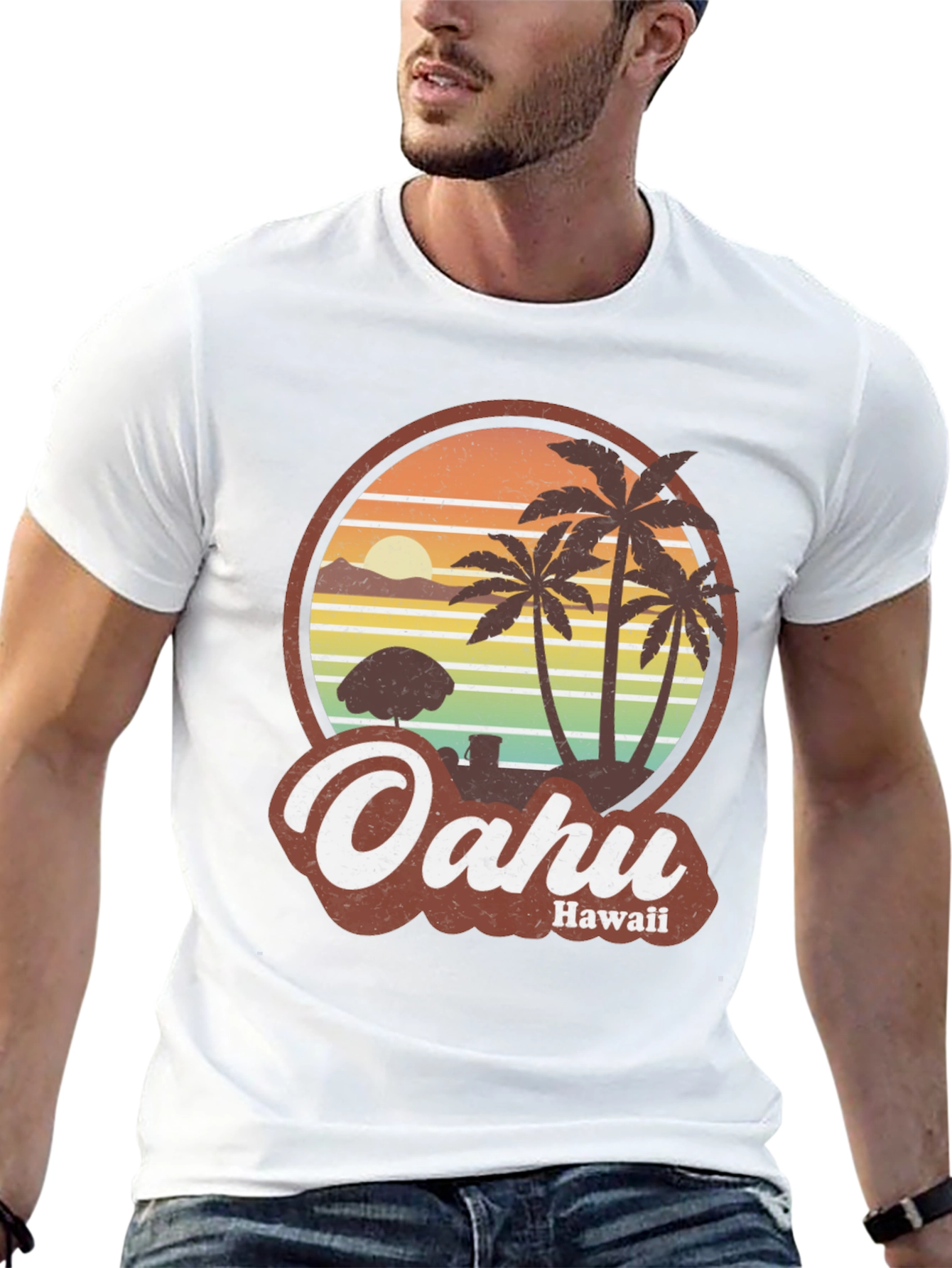 Retro Oahu Hawaii T-Shirt - Island Style Tee