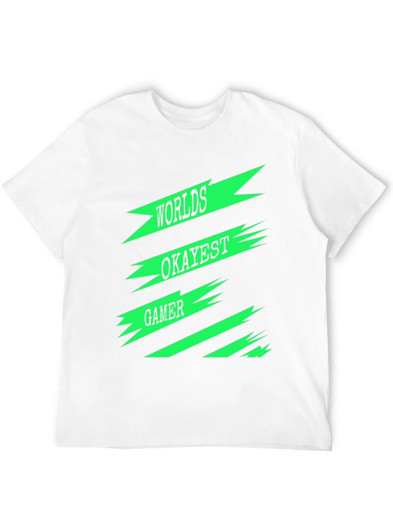 Worlds Okayest Gamer Black T-Shirt