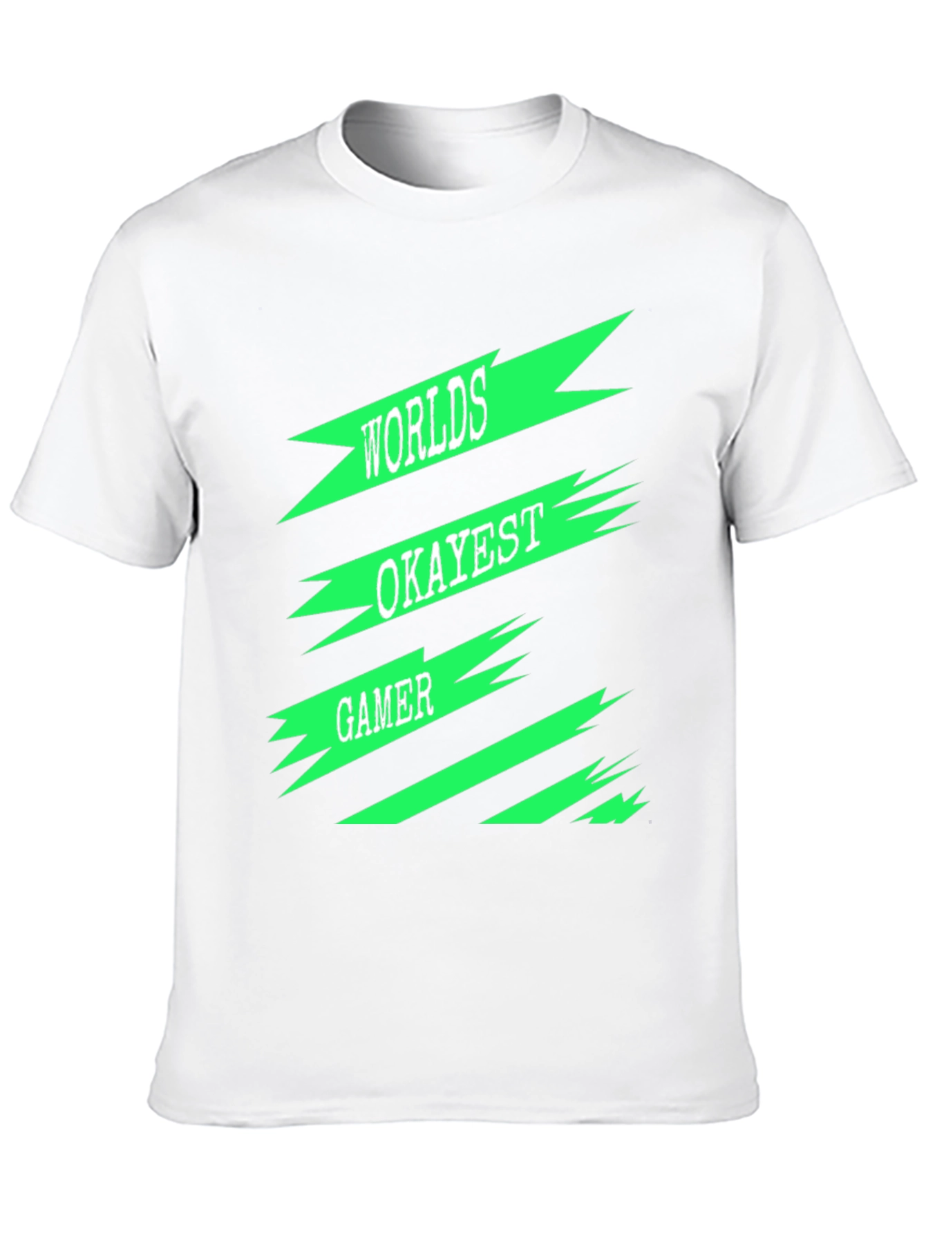 Worlds Okayest Gamer Black T-Shirt
