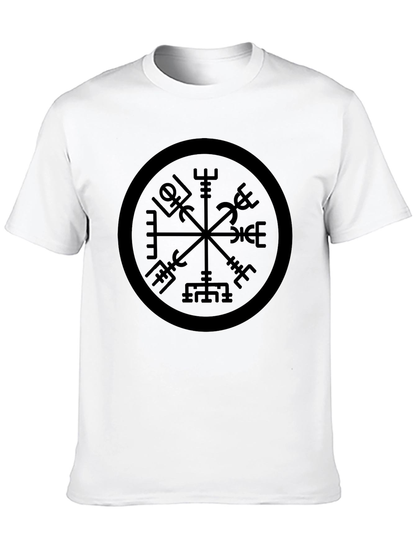 Vegvisir Compass Black T-Shirt - Viking Runes