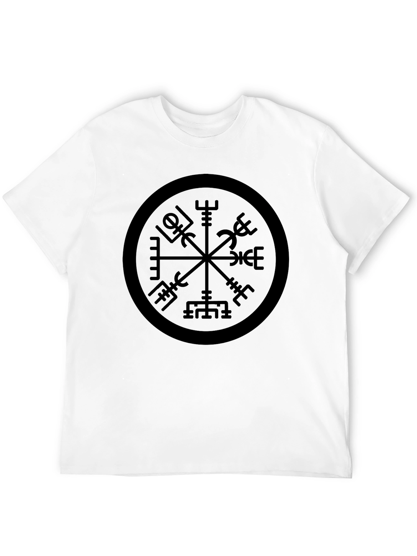 Vegvisir Compass Black T-Shirt - Viking Runes