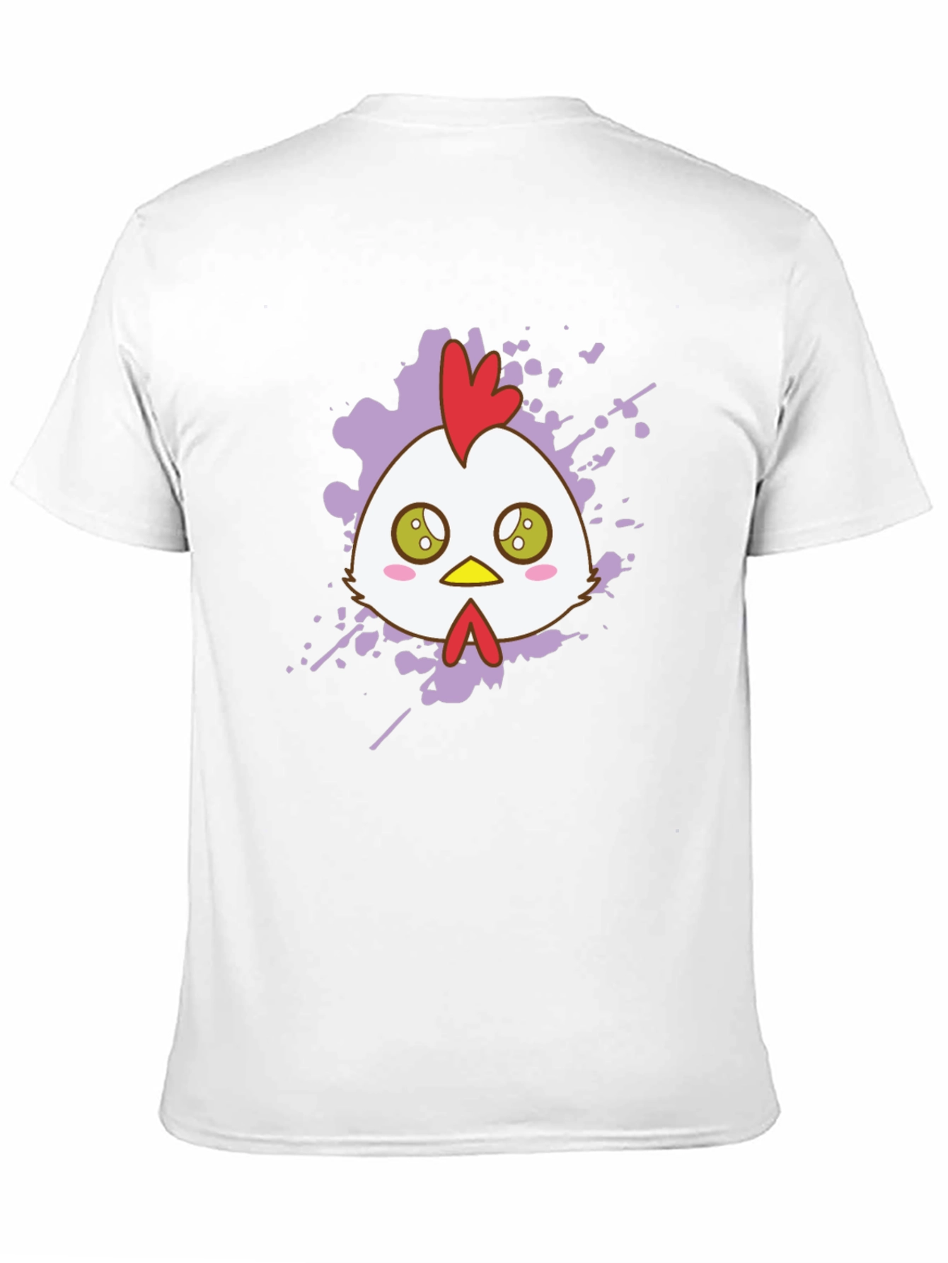 Cute Chicken Graphic Tee - Black Cotton T-Shirt