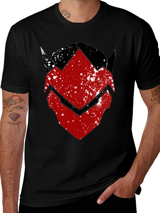 Red Hood Inspired Distressed Graphic Tee - Black