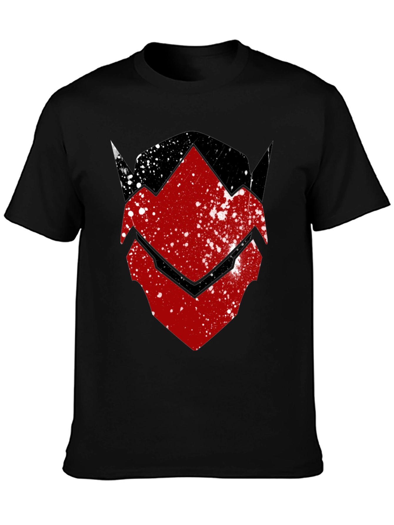 Red Hood Inspired Distressed Graphic Tee - Black