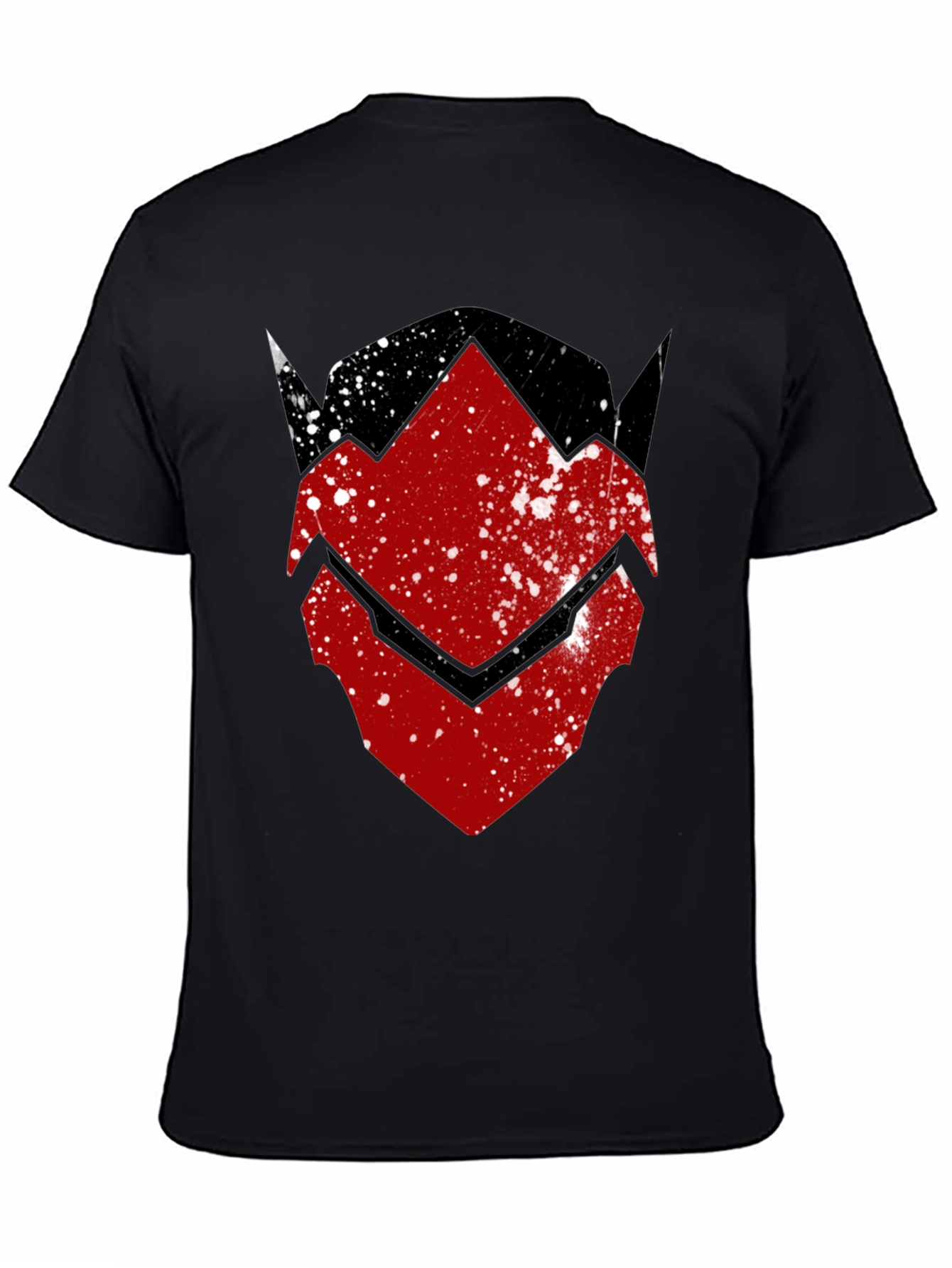 Red Hood Inspired Distressed Graphic Tee - Black