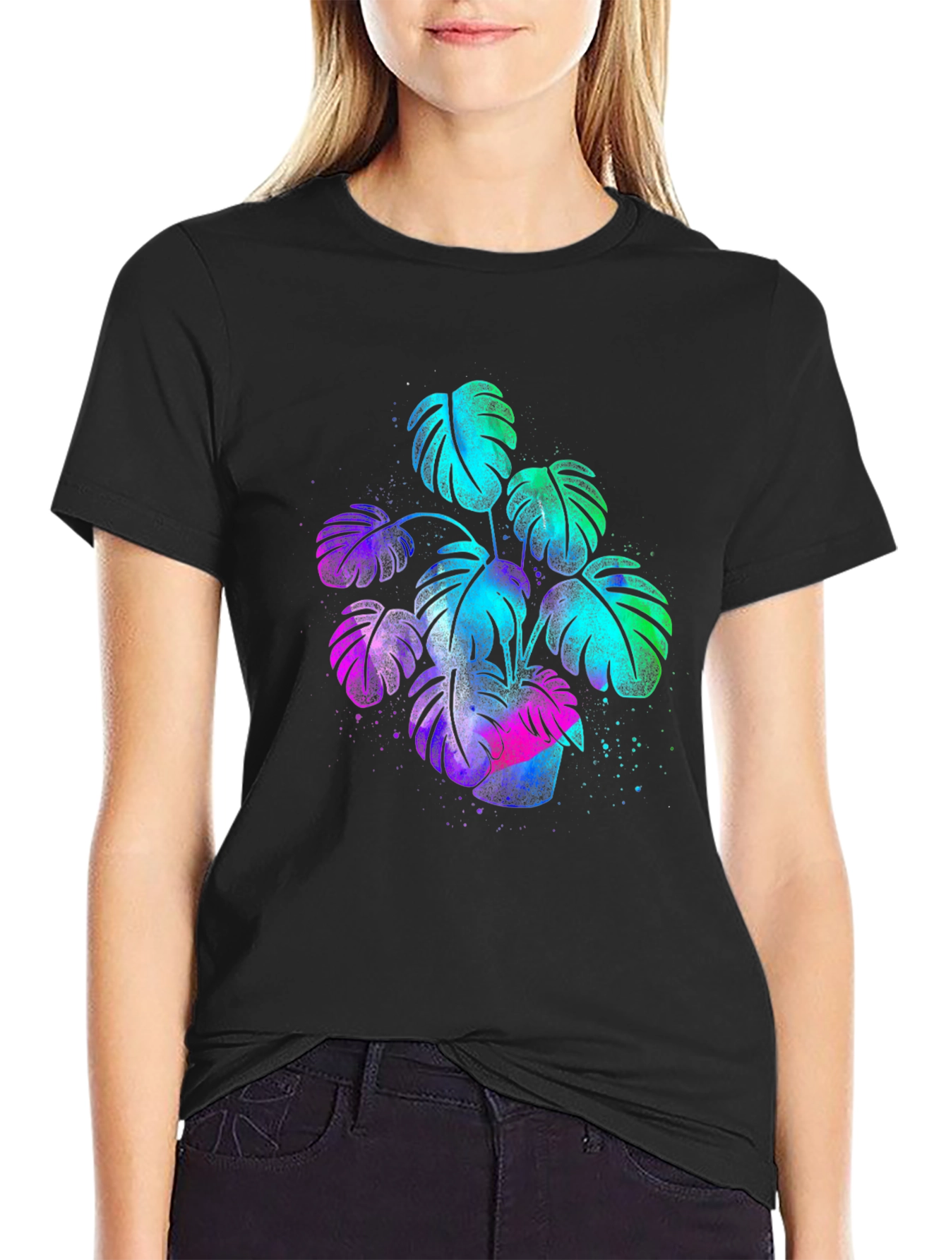 Vibrant Monstera Plant Graphic T-Shirt