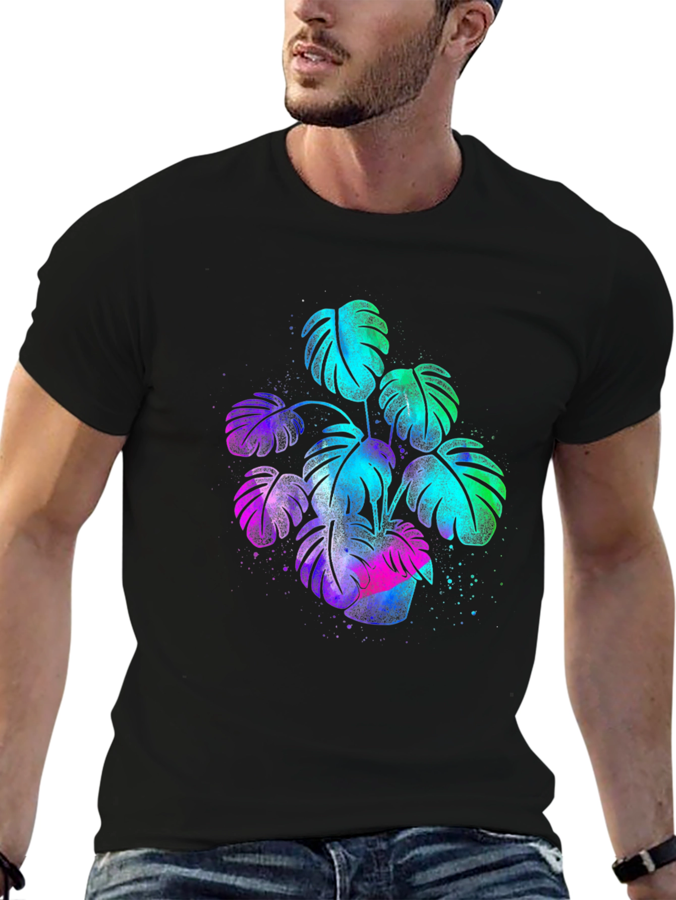 Vibrant Monstera Plant Graphic T-Shirt