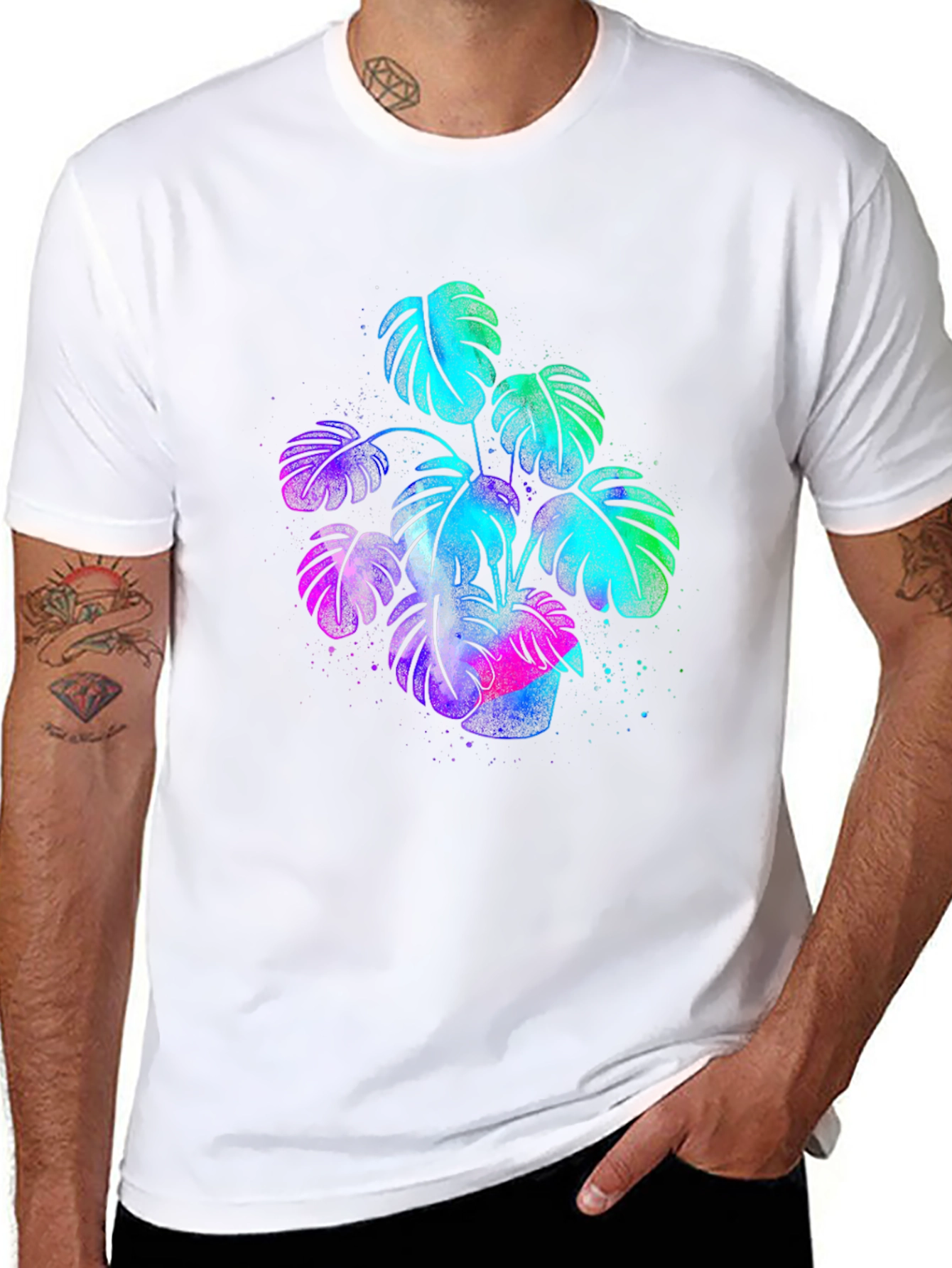 Vibrant Monstera Plant Graphic T-Shirt