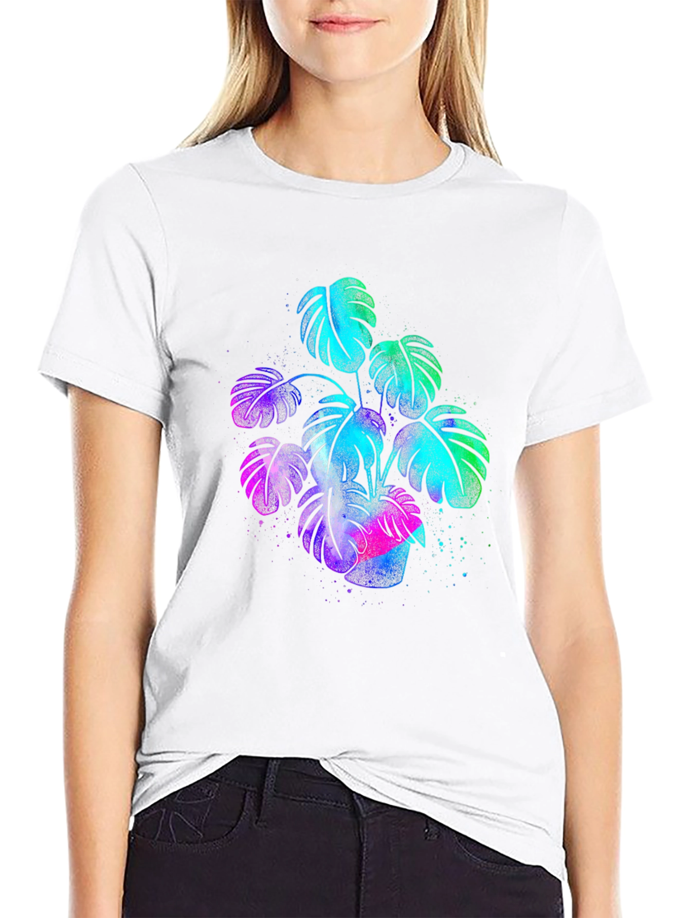 Vibrant Monstera Plant Graphic T-Shirt