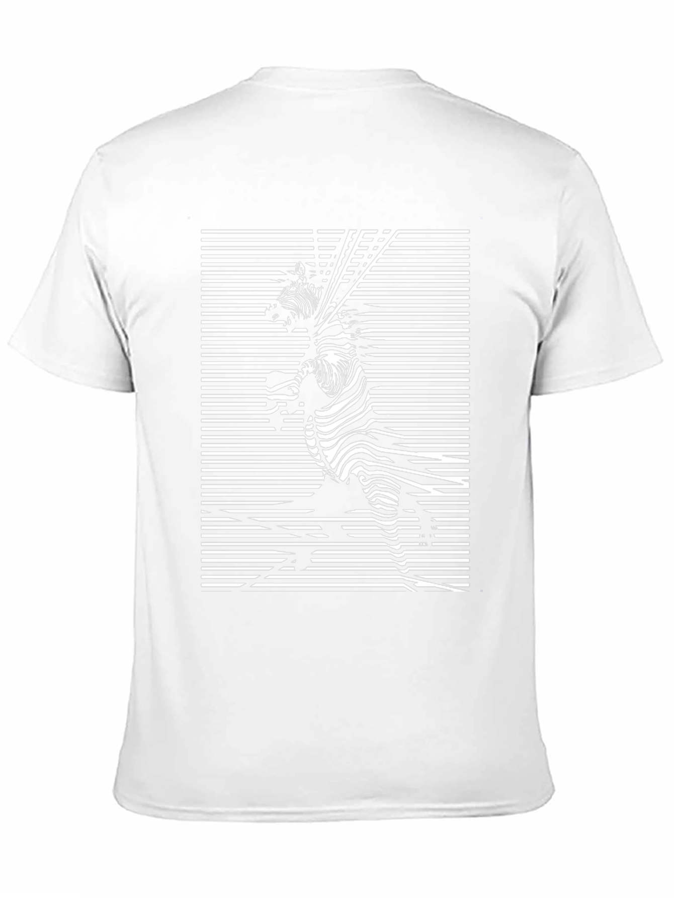 Zebra Optical Illusion Black T-Shirt