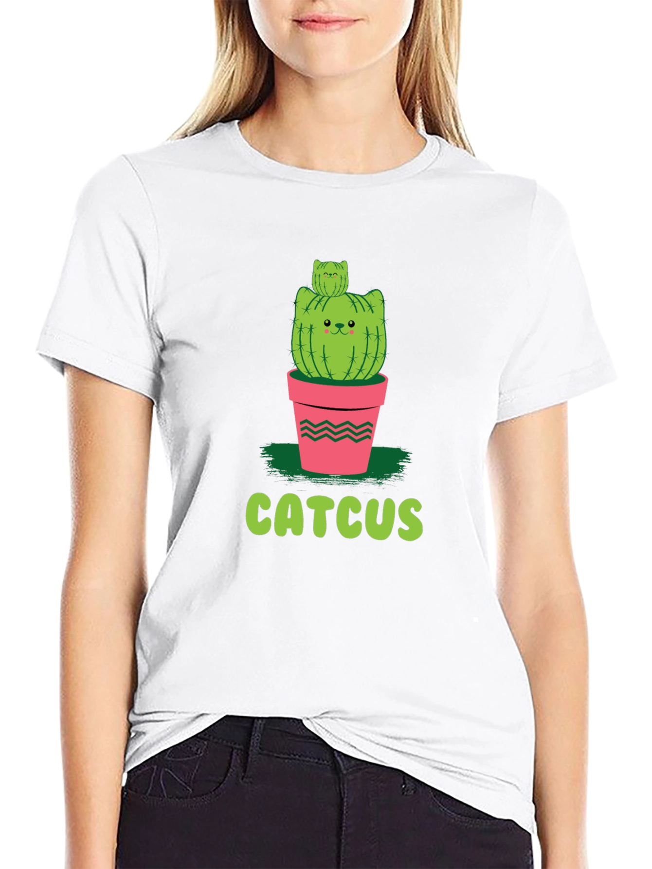 Funny Catcus T-Shirt - Unique Cat Cactus Graphic Tee