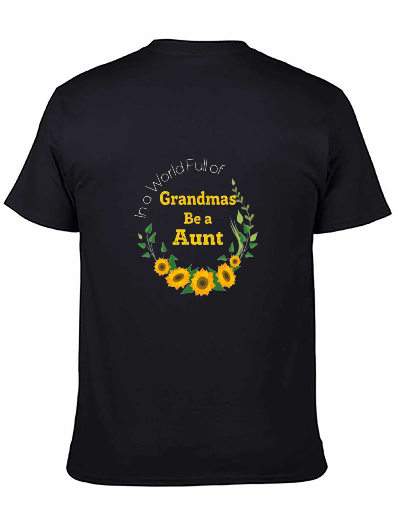 Aunt Sunflower Graphic Tee - Black