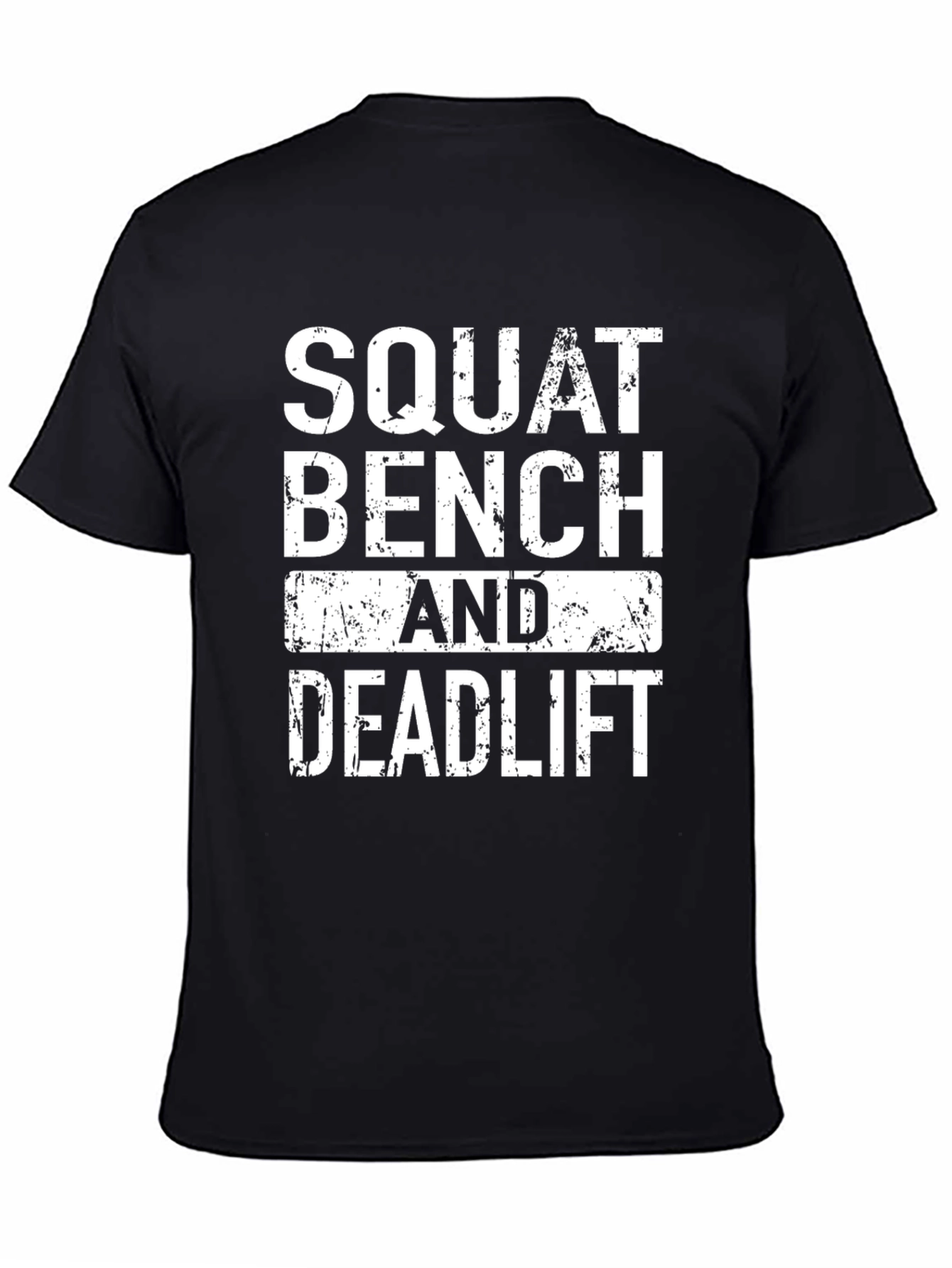 Squat Bench Deadlift Graphic Tee - Black Fitness Shirt