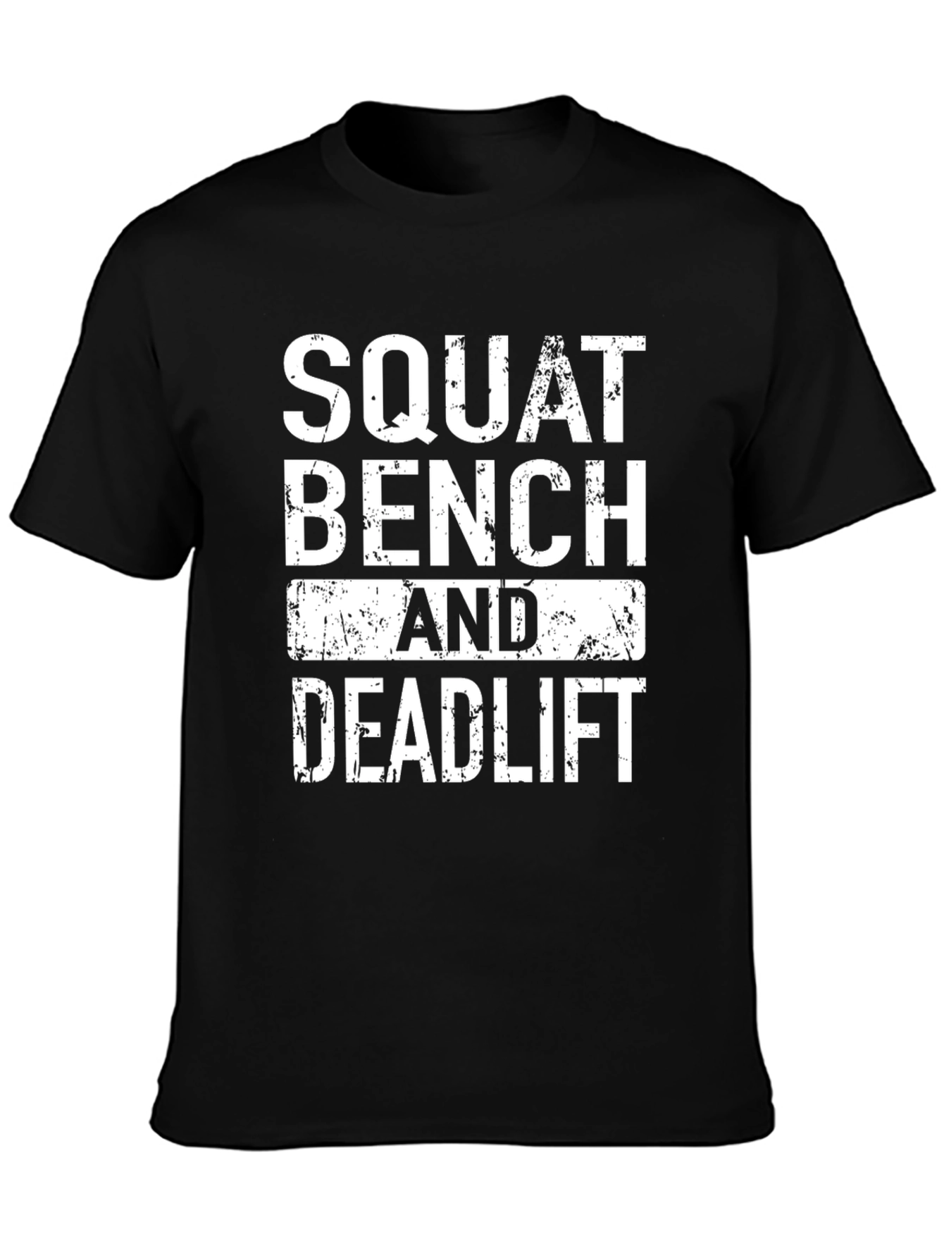 Squat Bench Deadlift Graphic Tee - Black Fitness Shirt