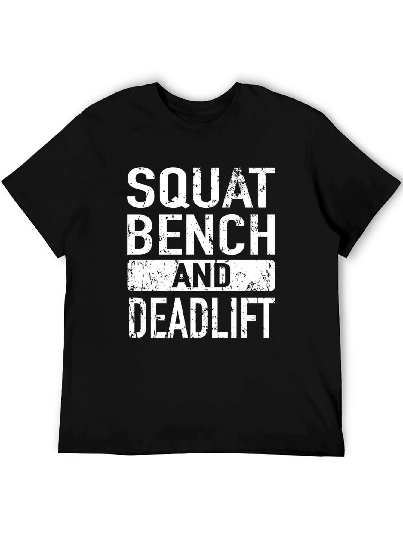 Squat Bench Deadlift Graphic Tee - Black Fitness Shirt