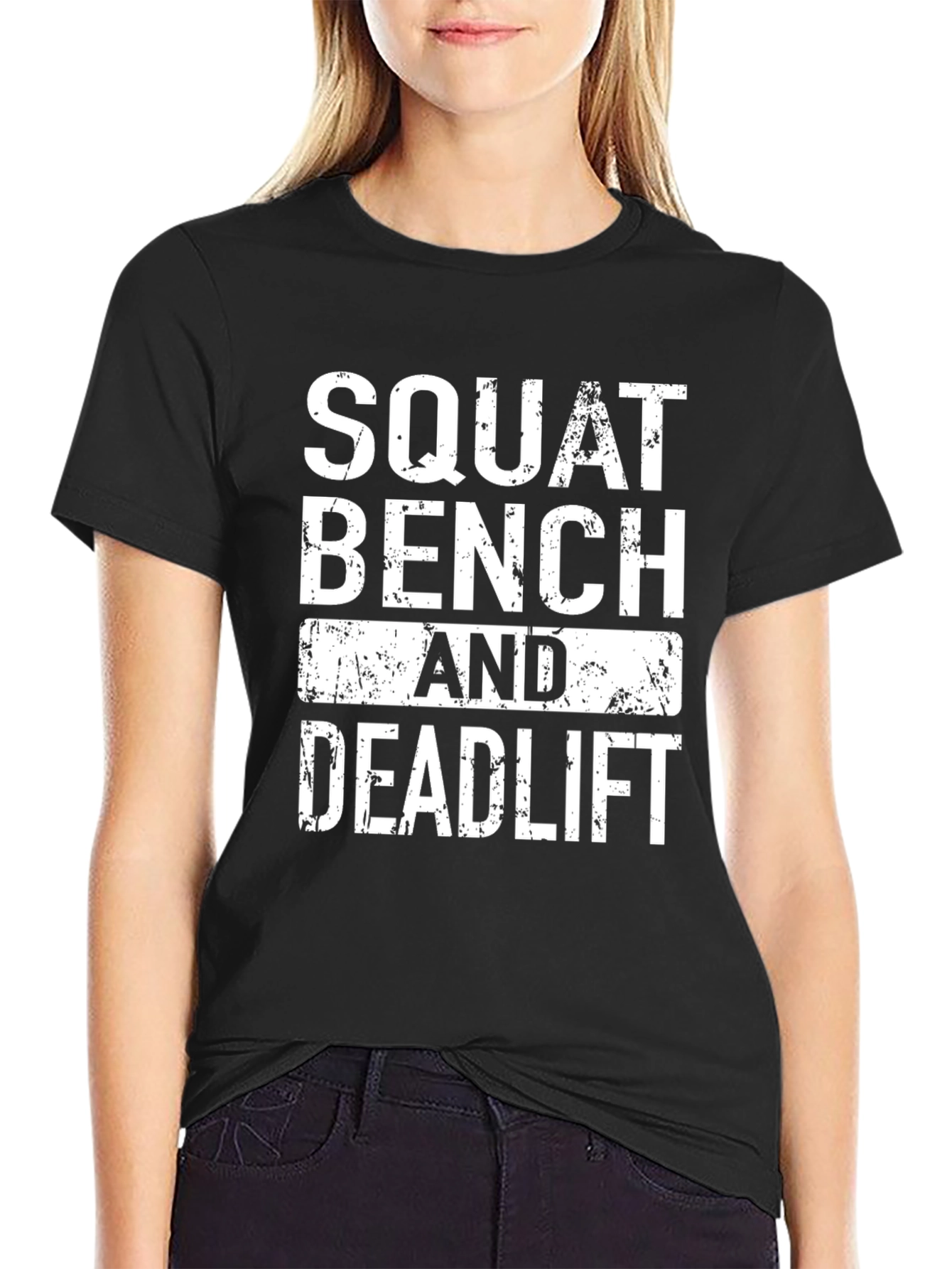 Squat Bench Deadlift Graphic Tee - Black Fitness Shirt