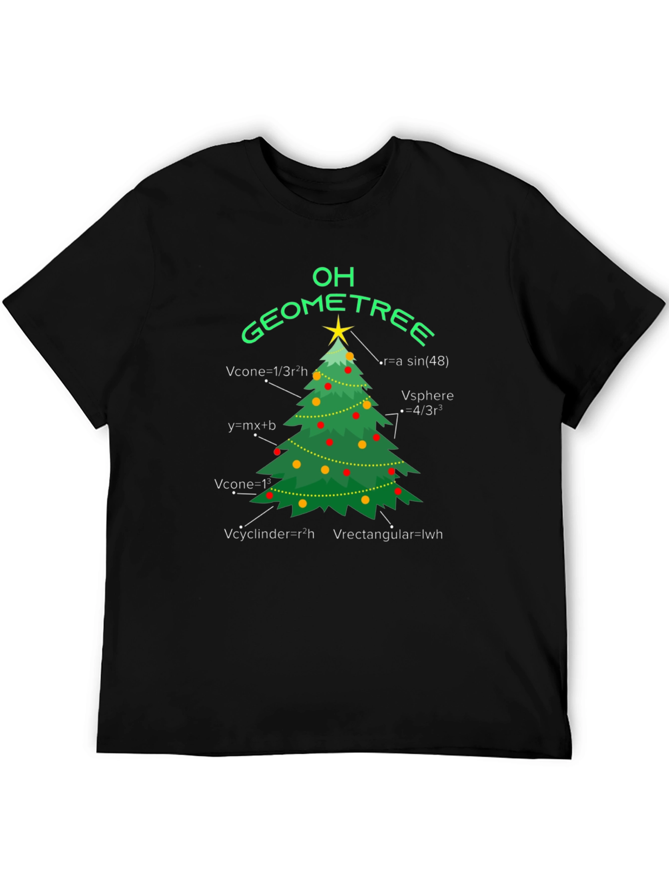 Oh Geometree Funny Math Christmas T-Shirt
