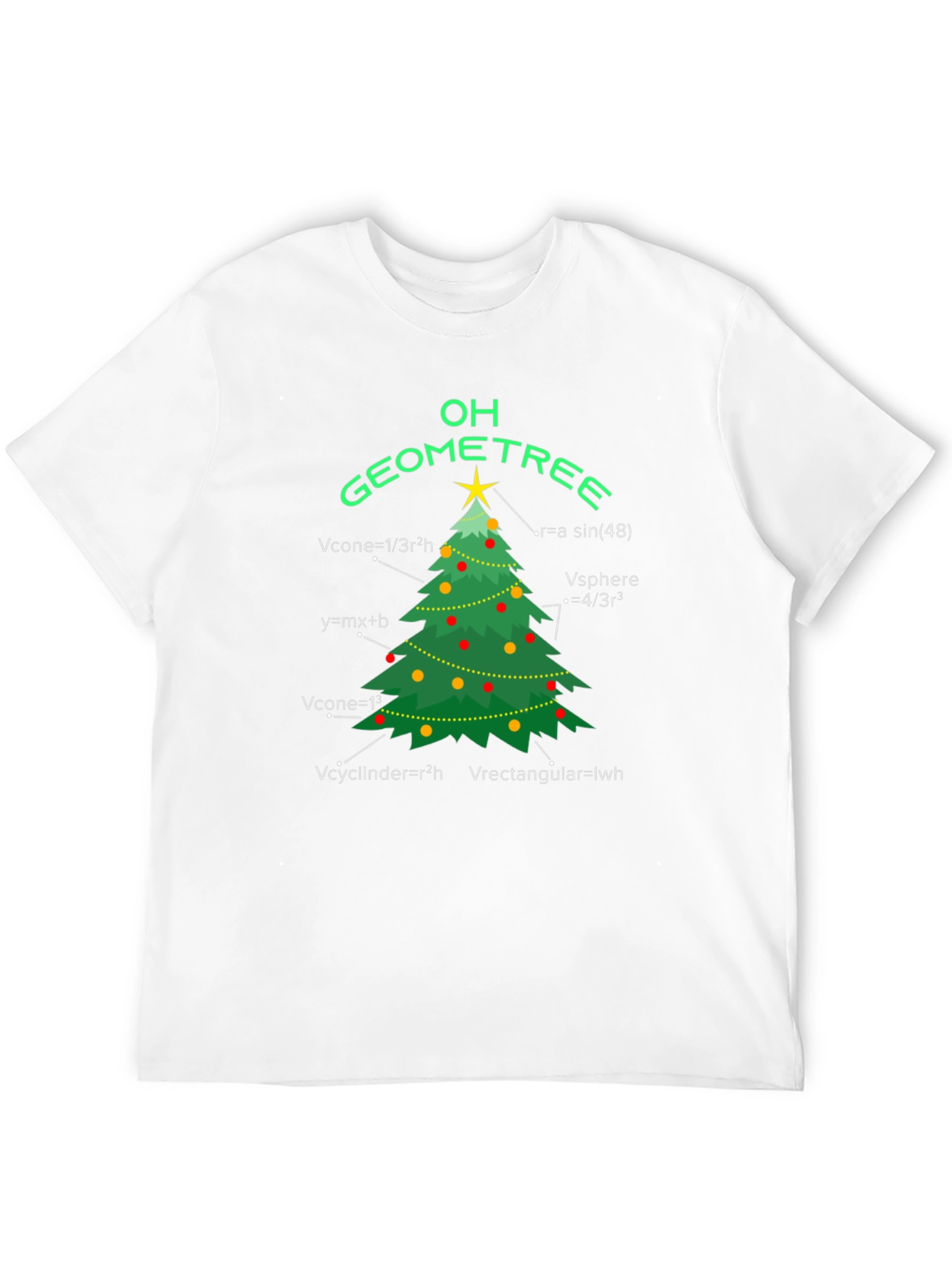 Oh Geometree Funny Math Christmas T-Shirt