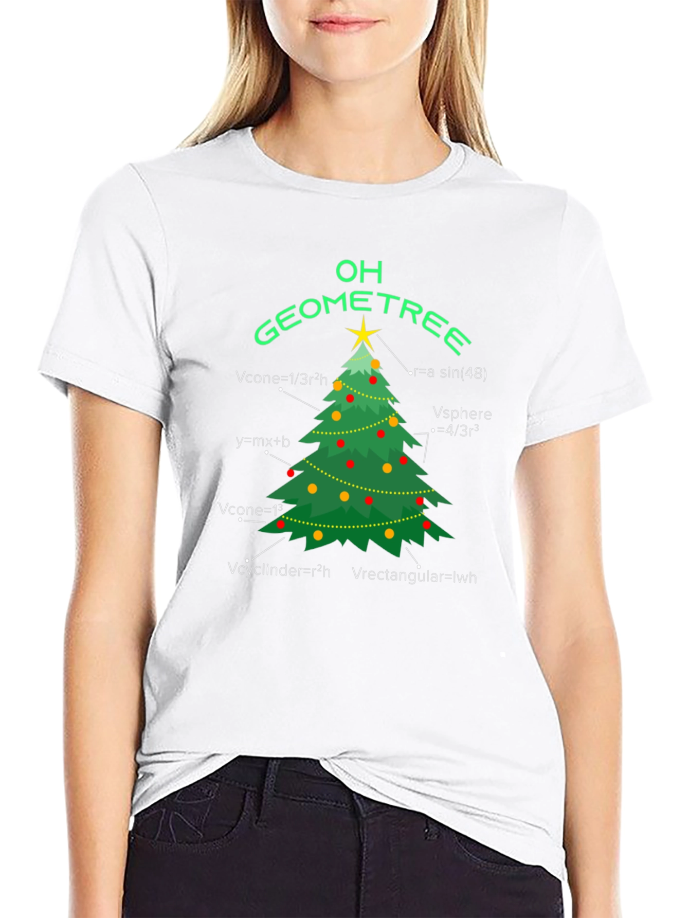Oh Geometree Funny Math Christmas T-Shirt