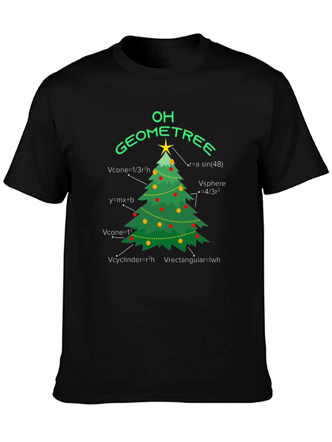 Oh Geometree Funny Math Christmas T-Shirt