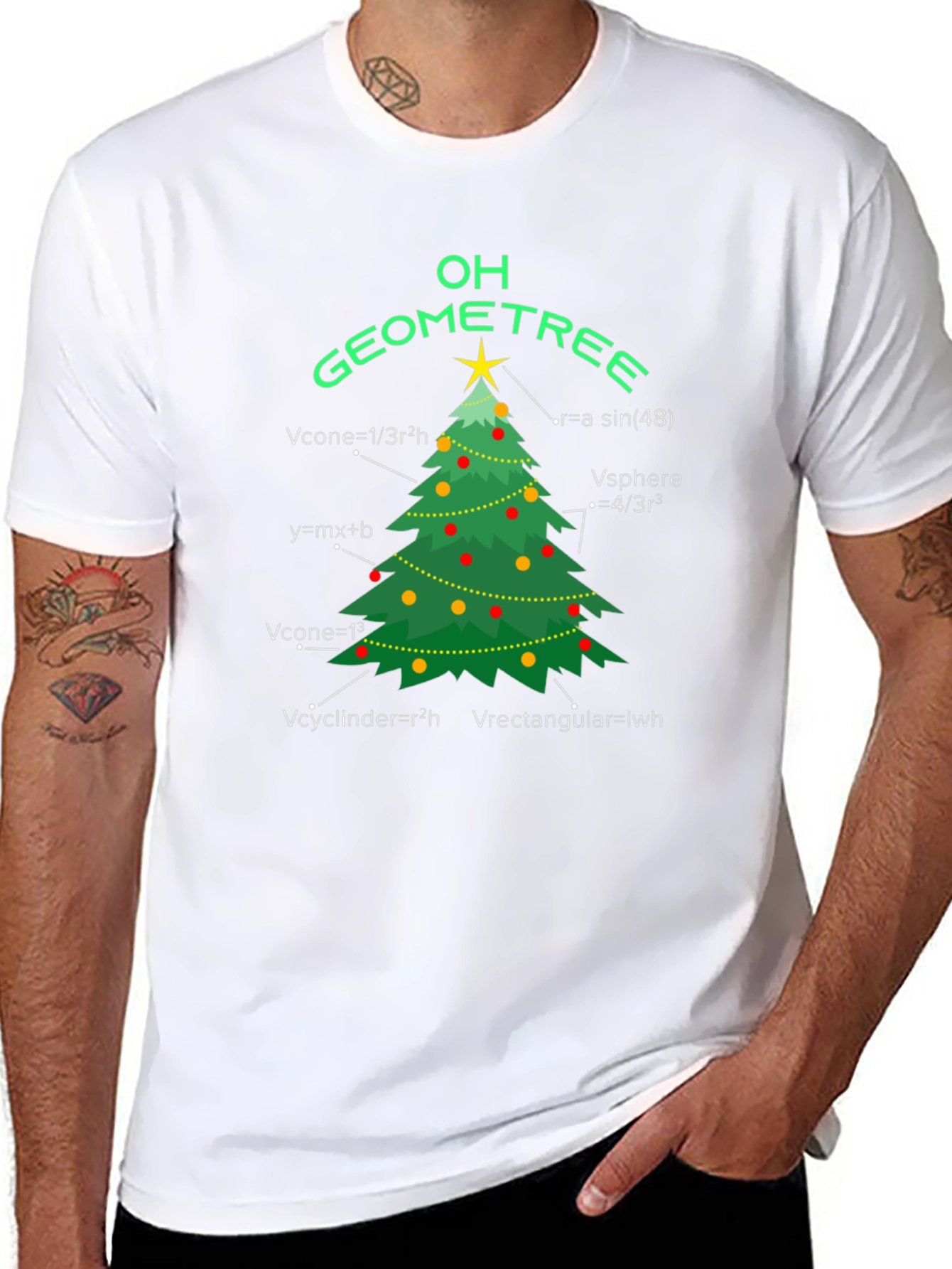 Oh Geometree Funny Math Christmas T-Shirt