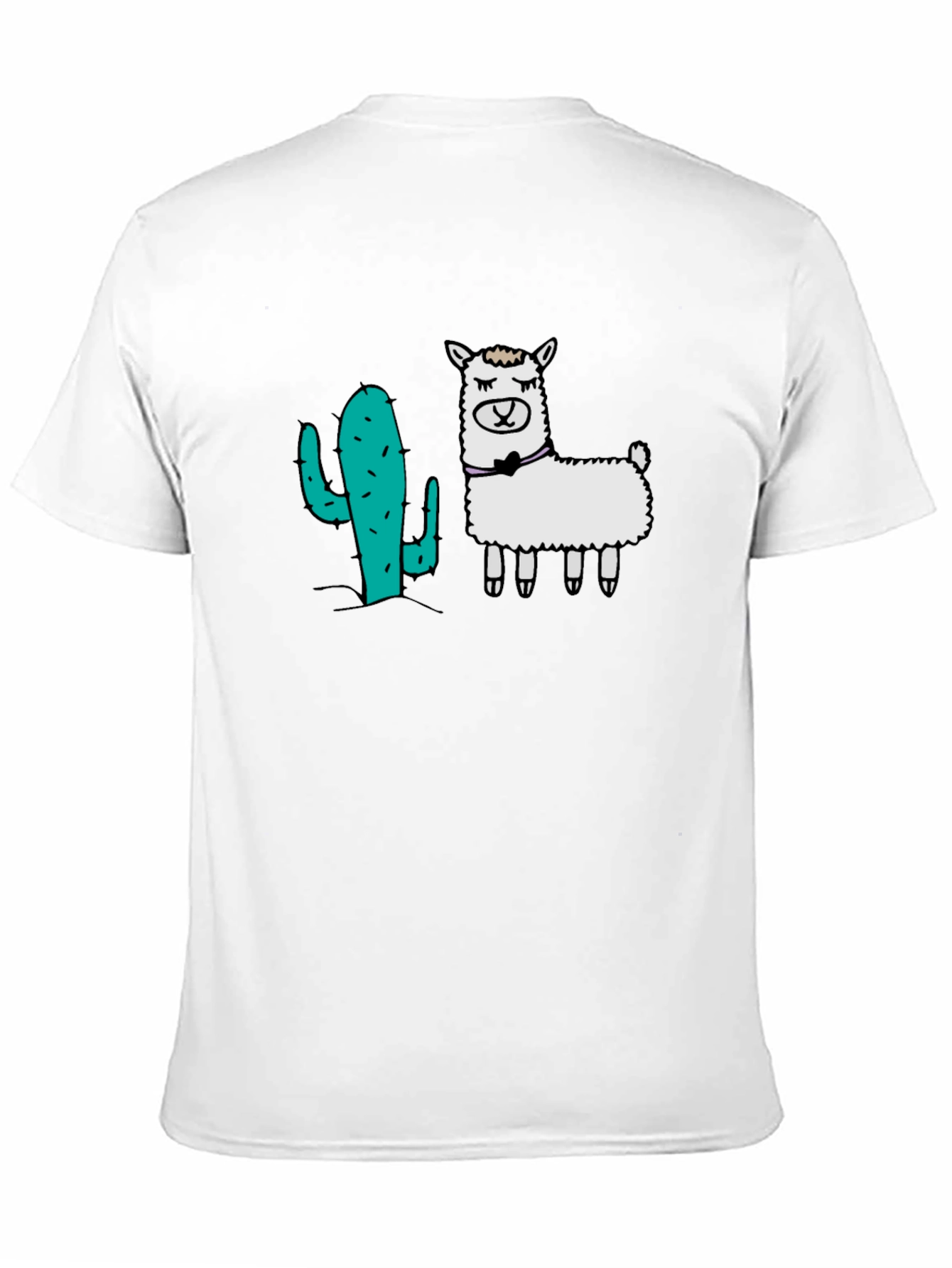 Cactus & Llama Graphic Black T-Shirt