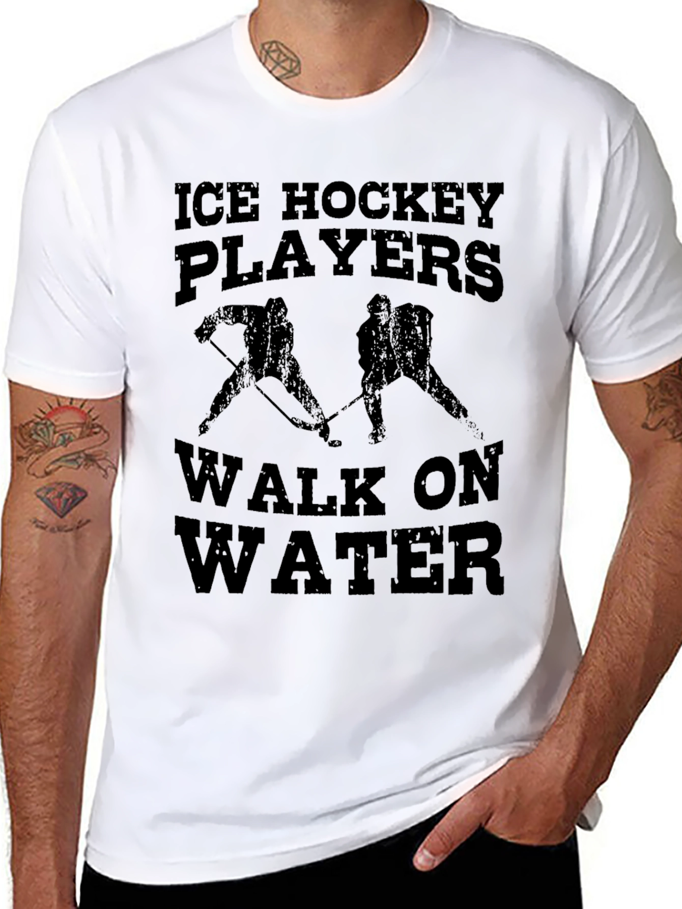 Ice Hockey Players Walk on Water T-Shirt