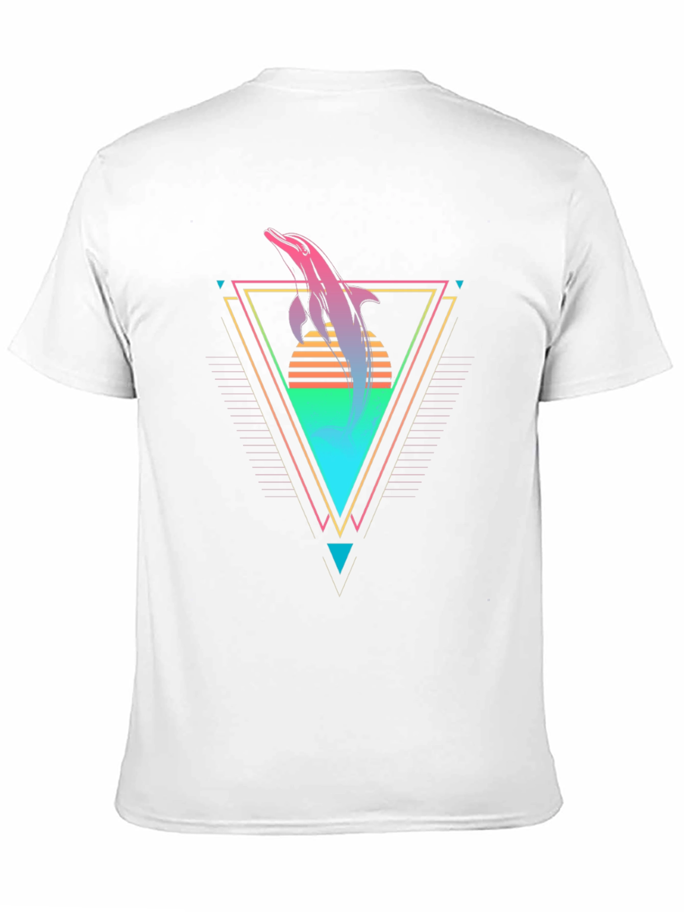 Retro Dolphin Graphic Tee - Black T-Shirt