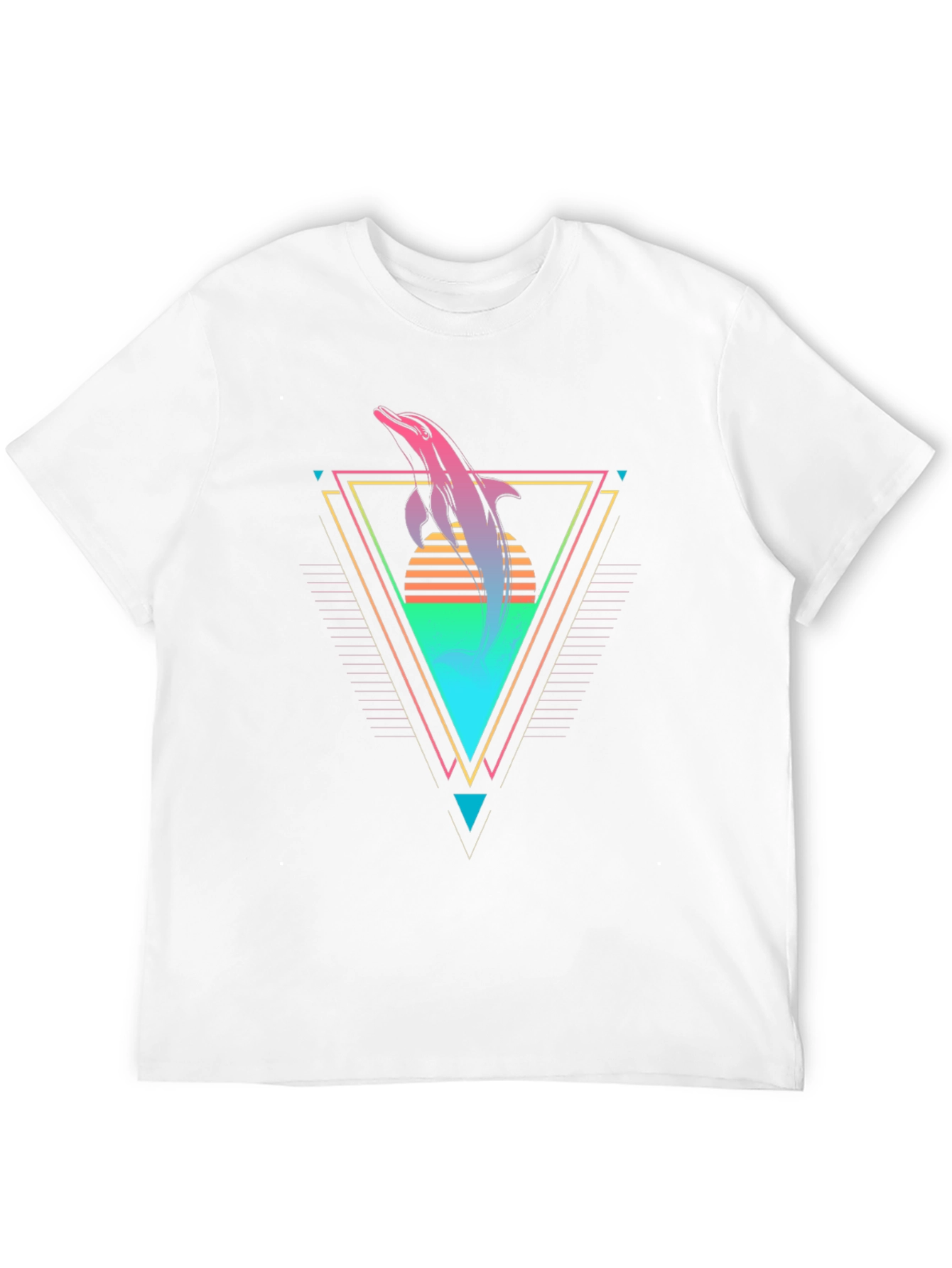 Retro Dolphin Graphic Tee - Black T-Shirt