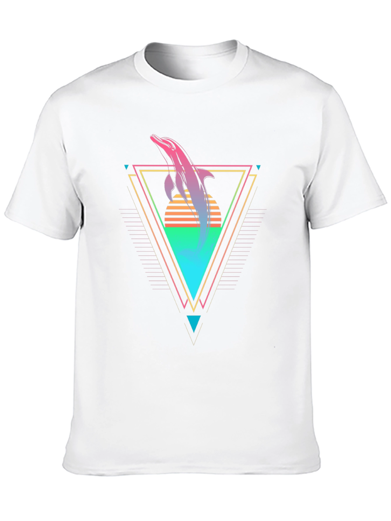 Retro Dolphin Graphic Tee - Black T-Shirt