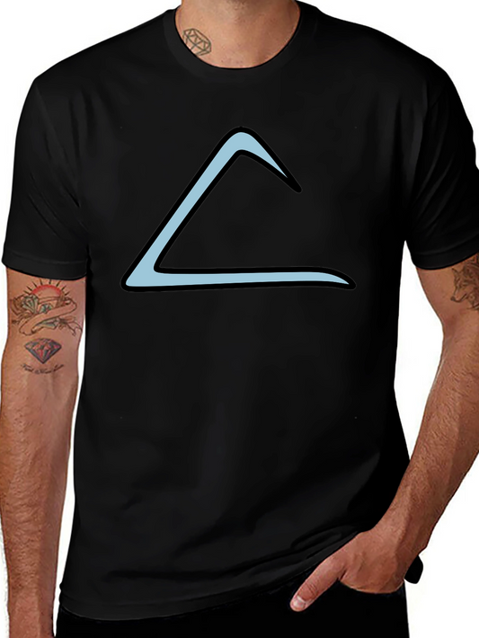 Modern Black T-Shirt with Triangle Design