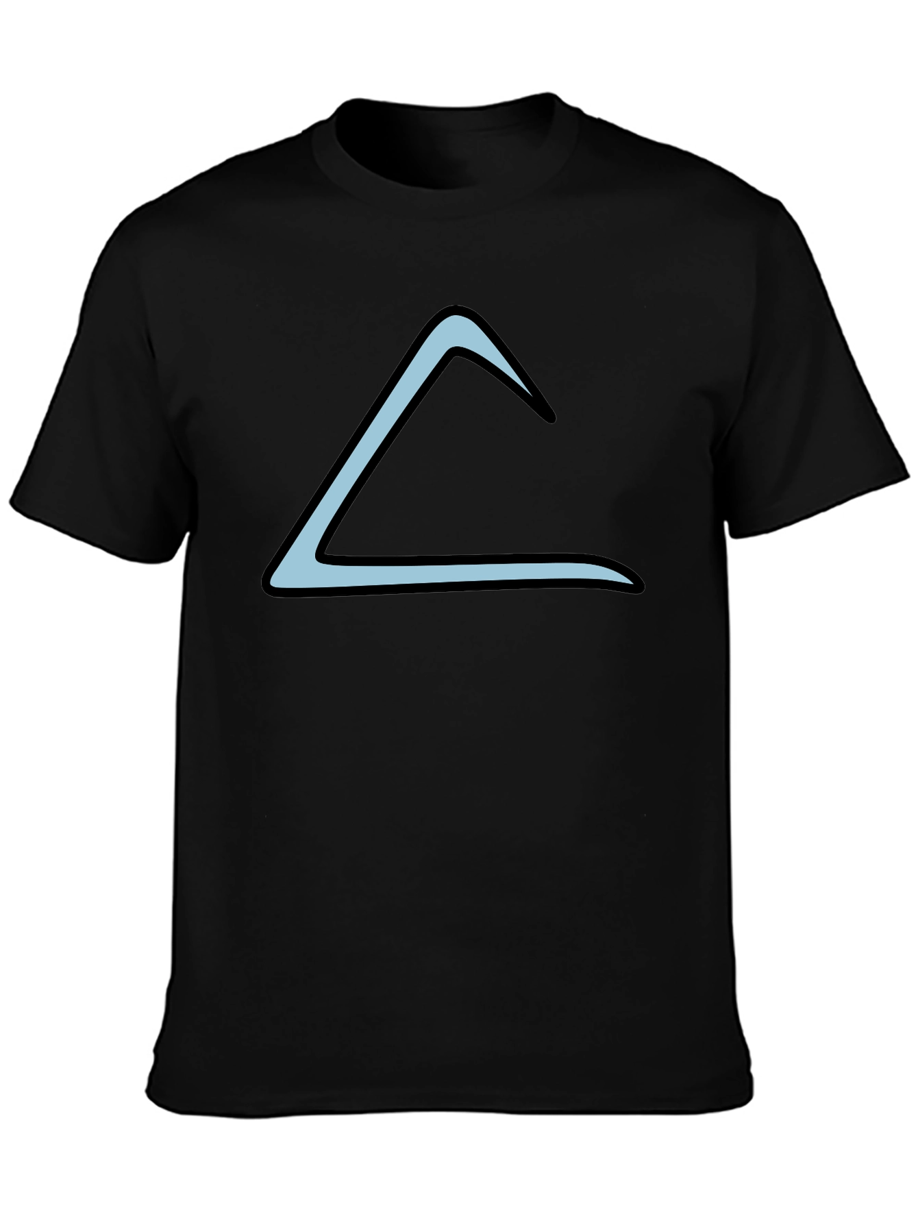 Modern Black T-Shirt with Triangle Design