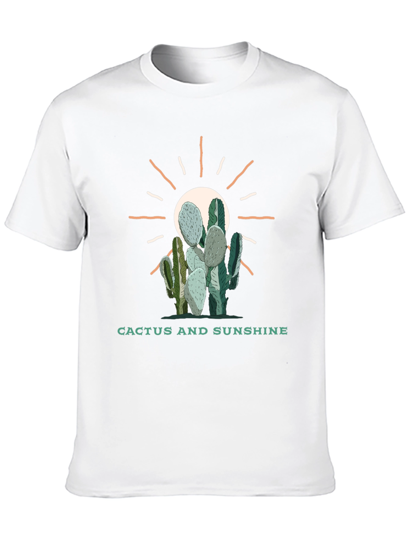 Cactus and Sunshine Black Graphic Tee