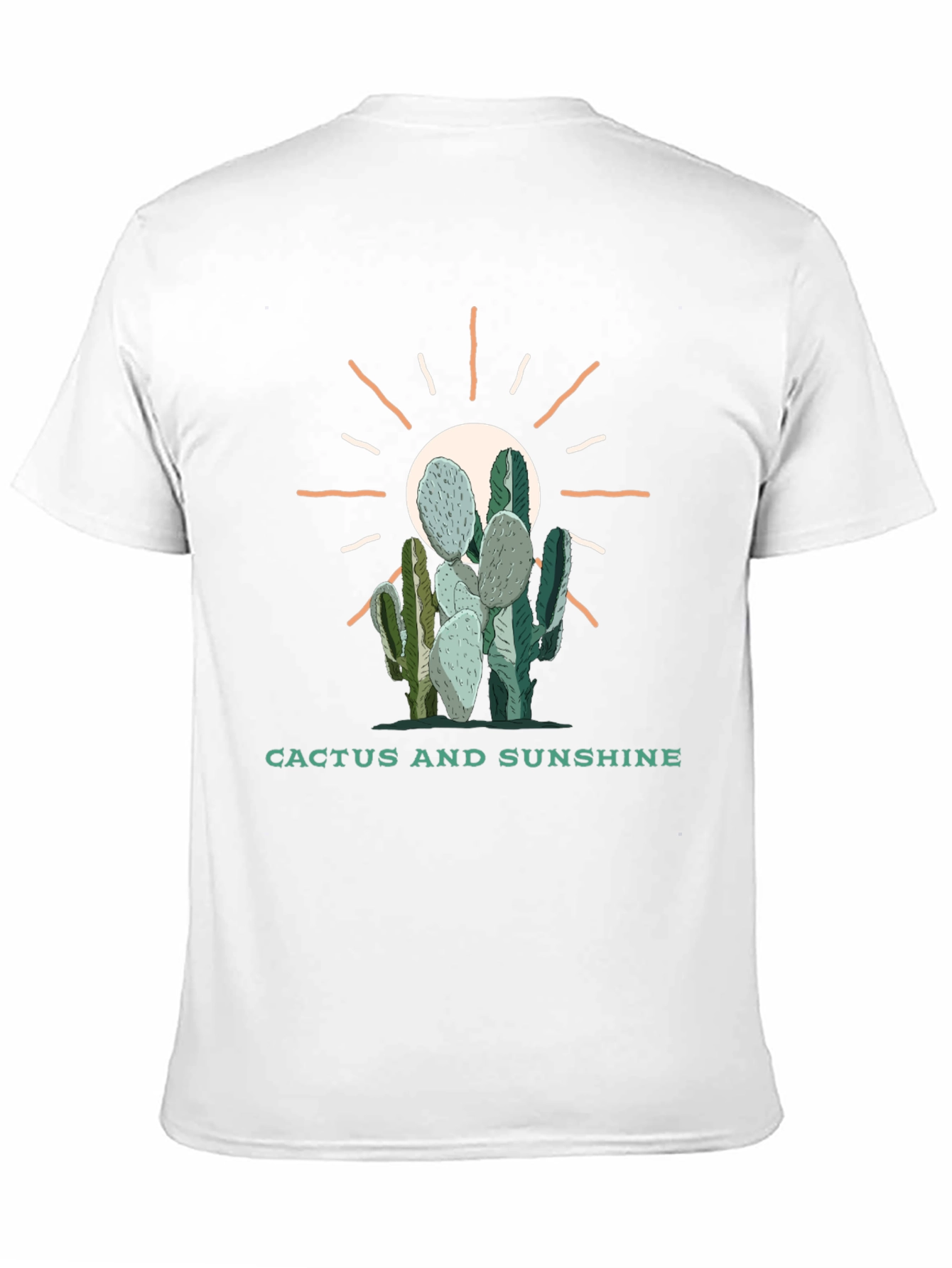 Cactus and Sunshine Black Graphic Tee