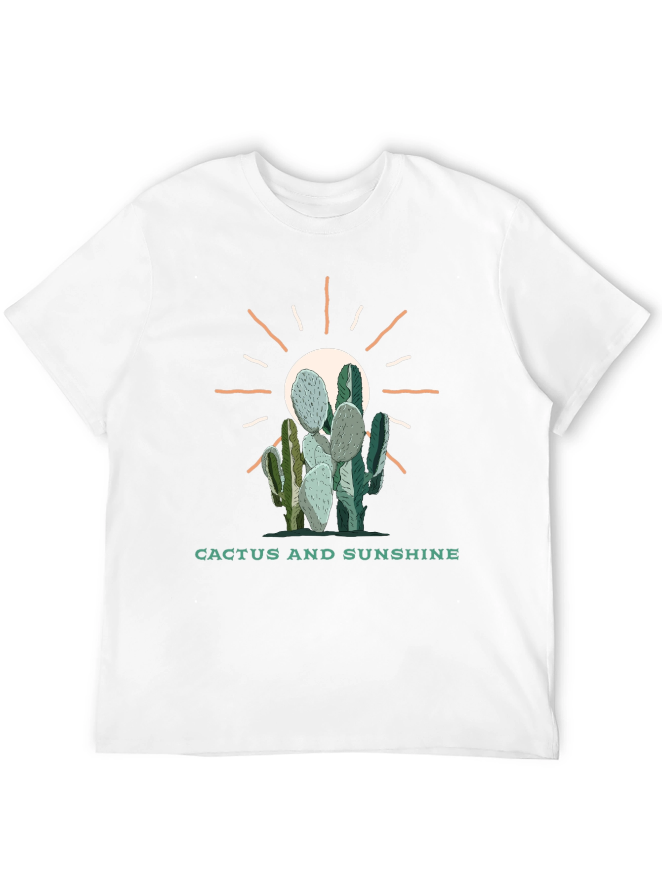 Cactus and Sunshine Black Graphic Tee