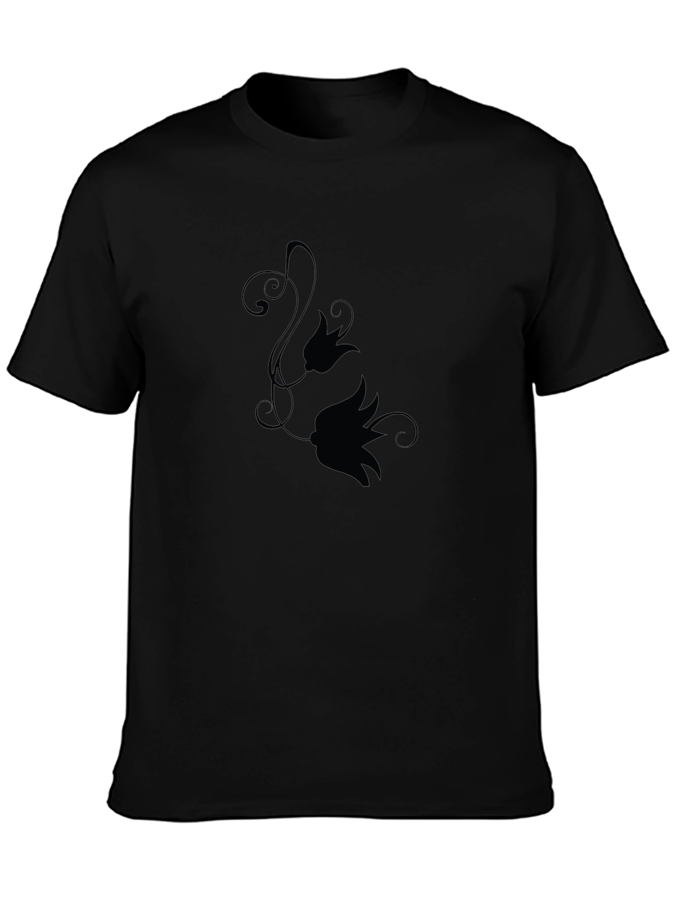 Elegant Black Floral Graphic T-Shirt